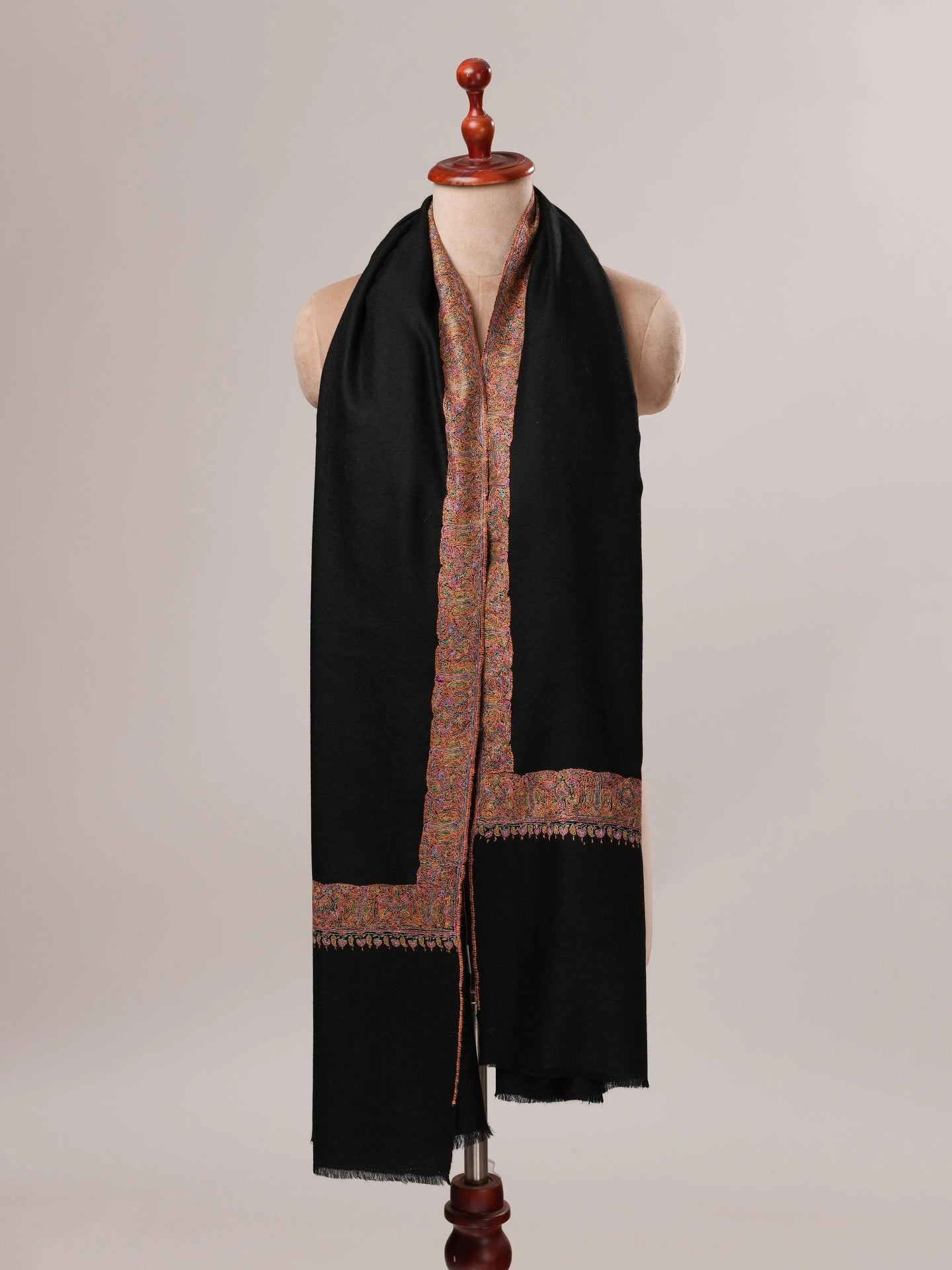 Classic Neemdaur Hand Embroidered Pure Pashmina Shawl Shahkaar.com