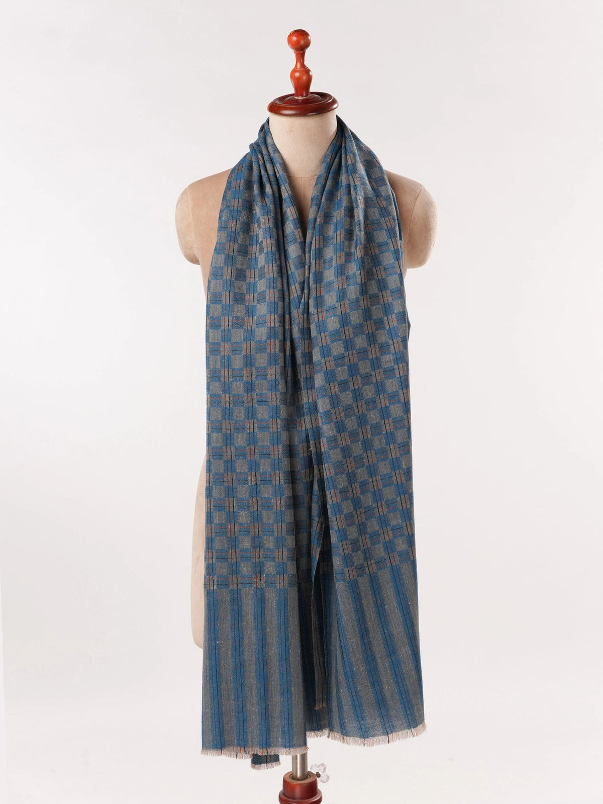 Dual Shade Weave Handwoven Genuine Pashmina Shawl