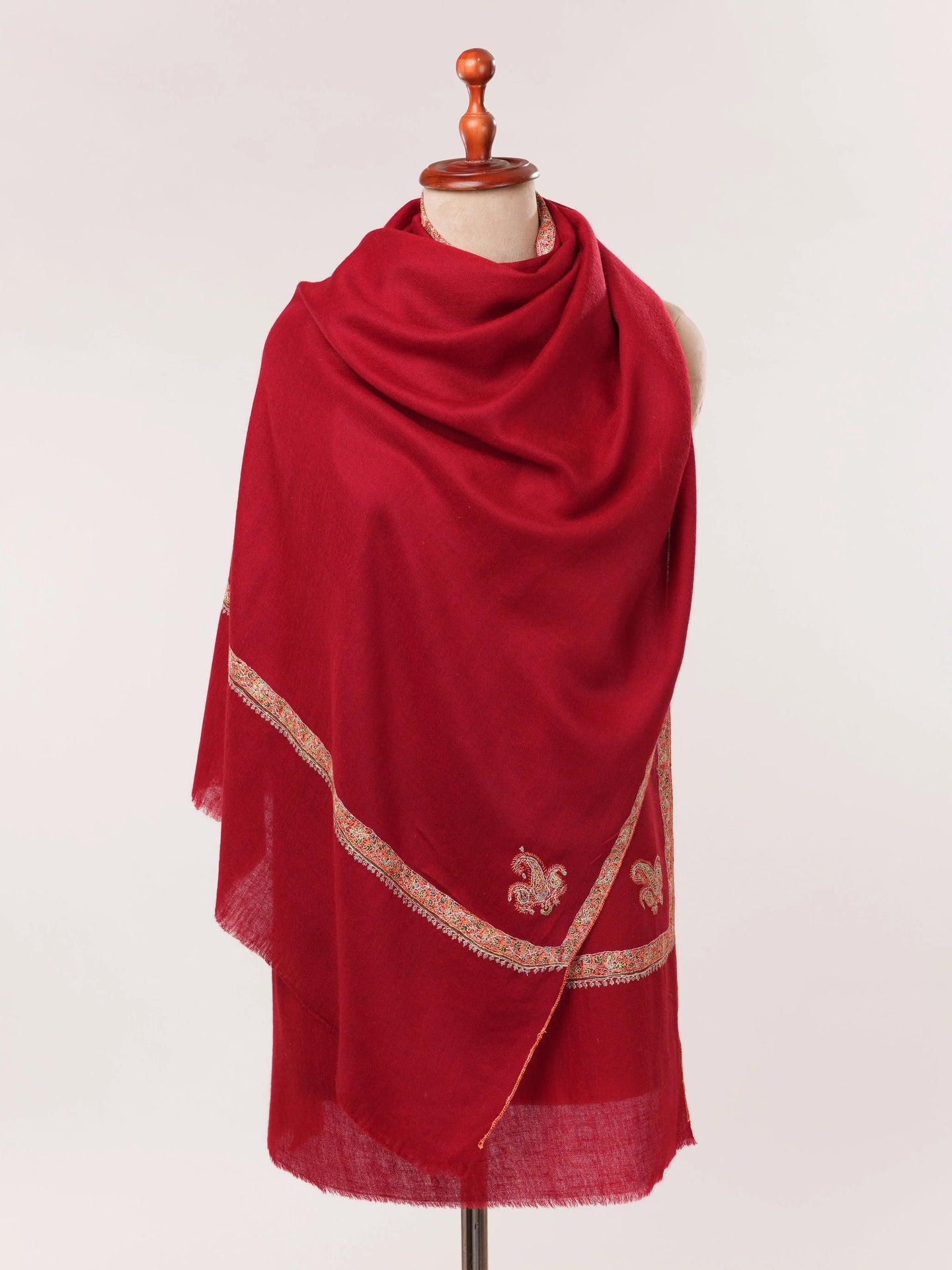 Hashia Hand Embroidered Featherlight Cashmere Scarf Shahkaar.com