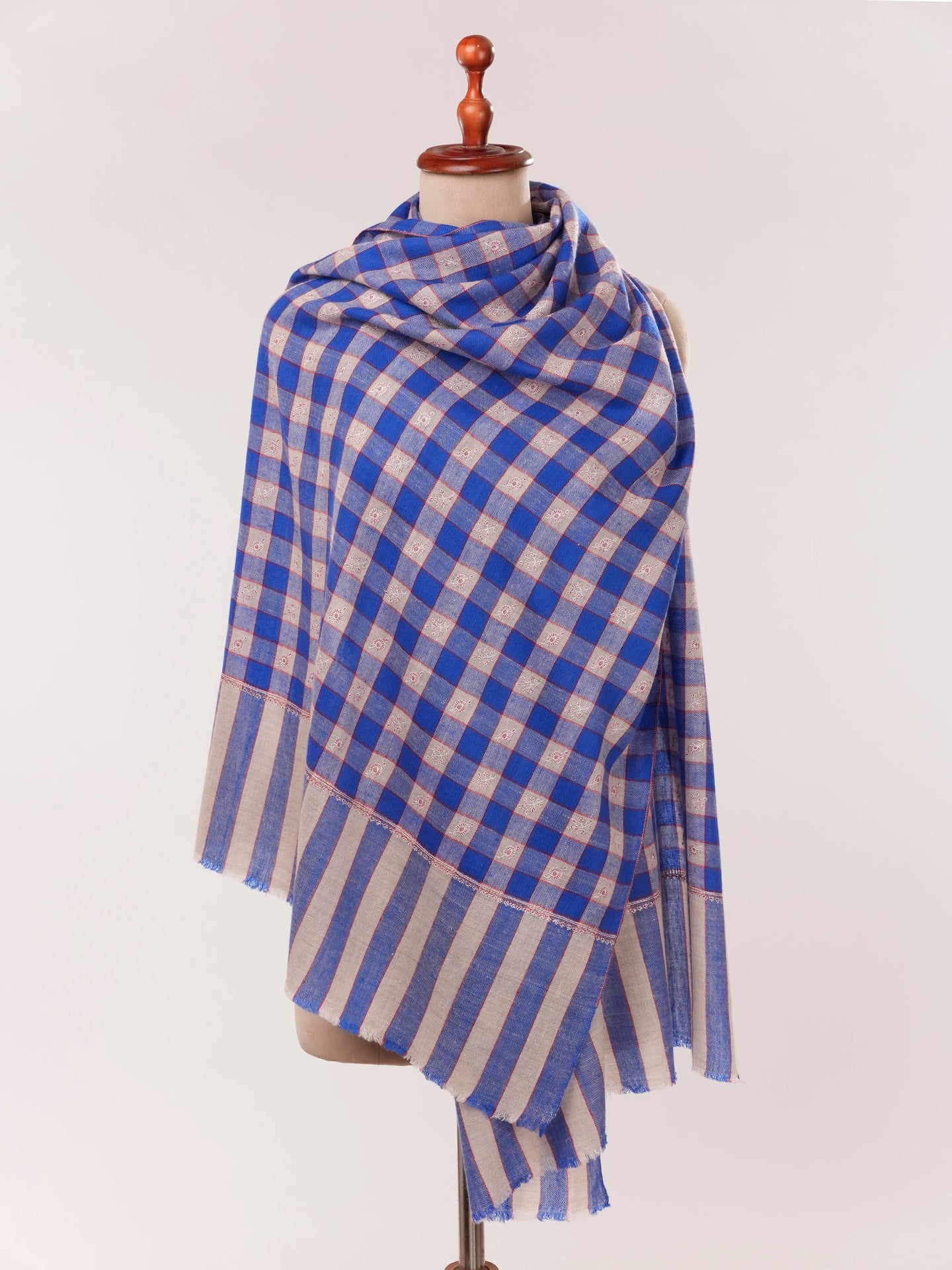 Featherlight Buteh Hand Embroidered Baby Soft Cashmere Scarf Shahkaar.com