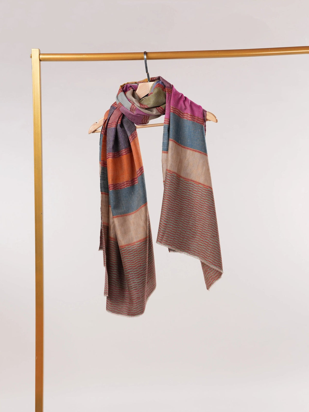 Multicolor Handwoven Soft Pashmina Shawl