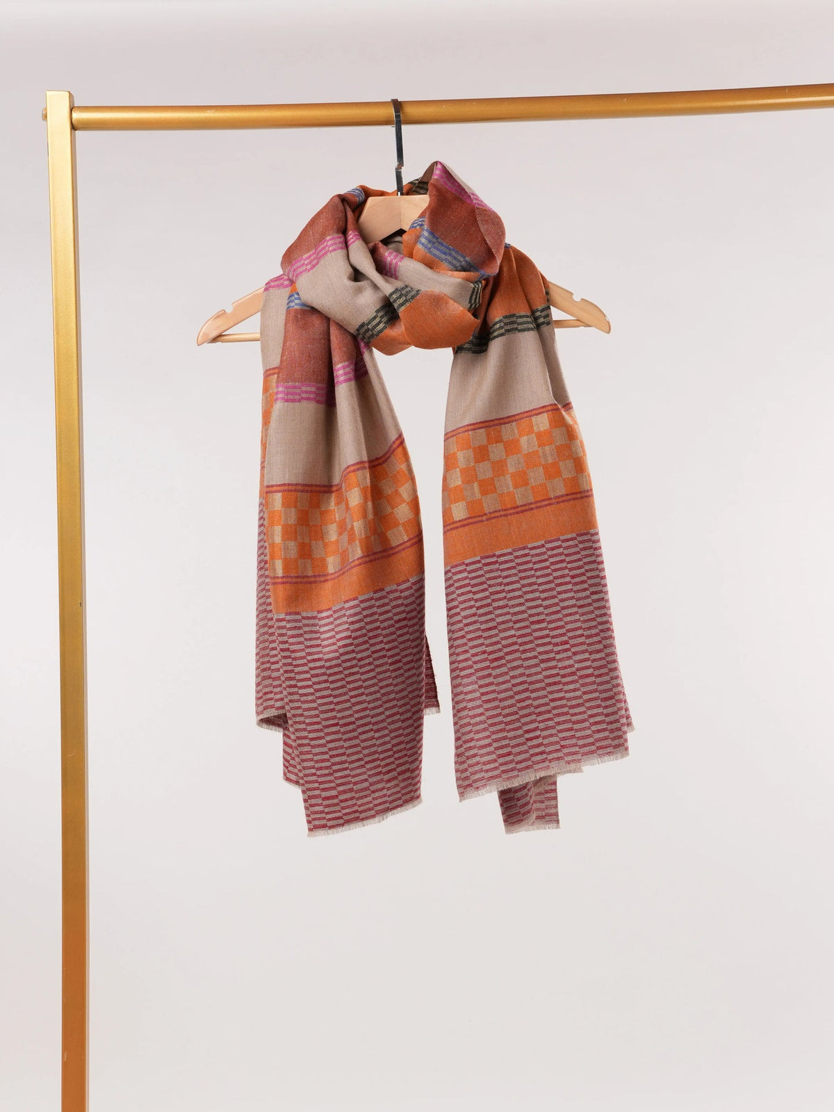 Contemporary Handwoven Authentic Pashmina Shawl