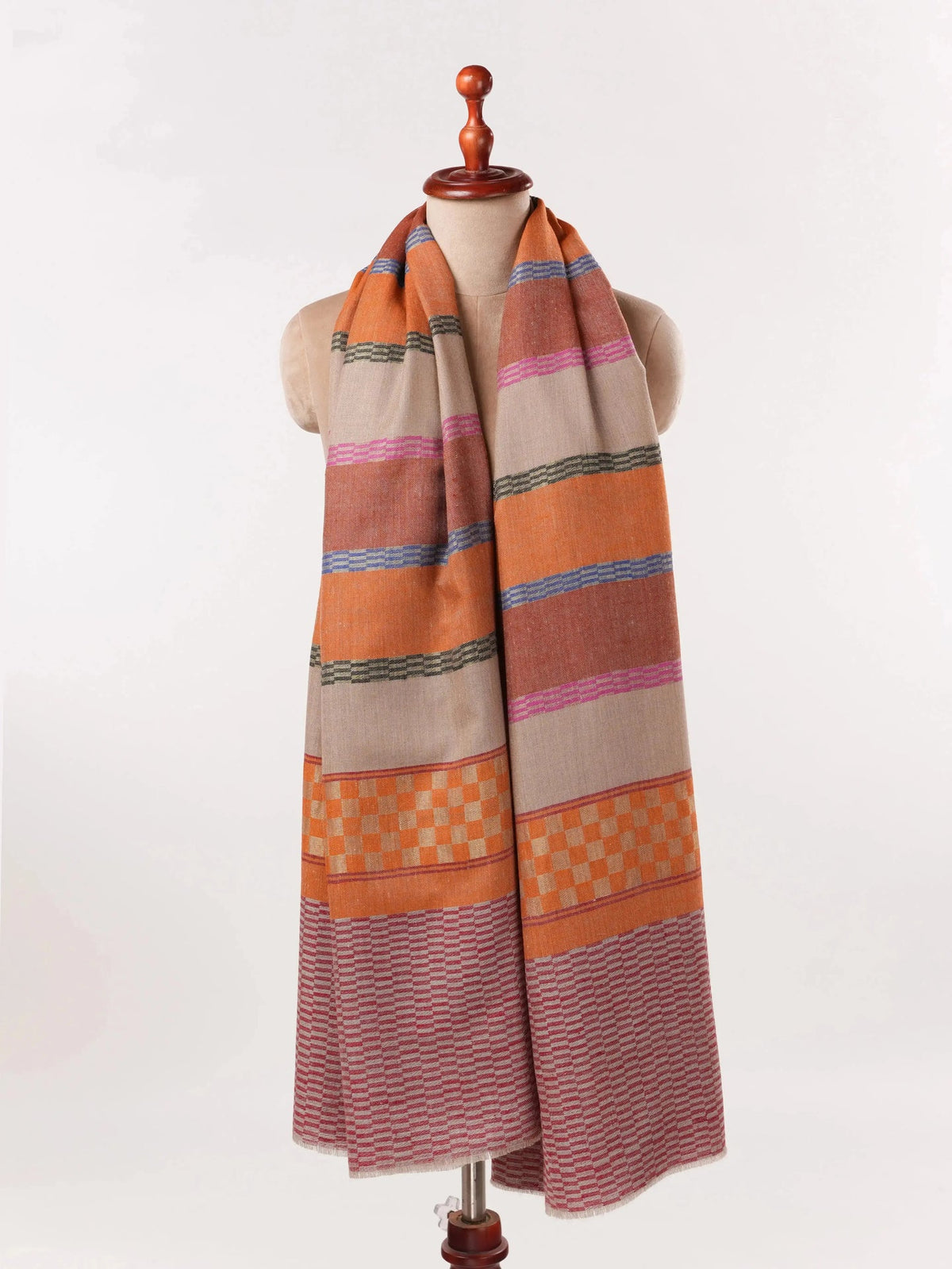 Contemporary Handwoven Authentic Pashmina Shawl