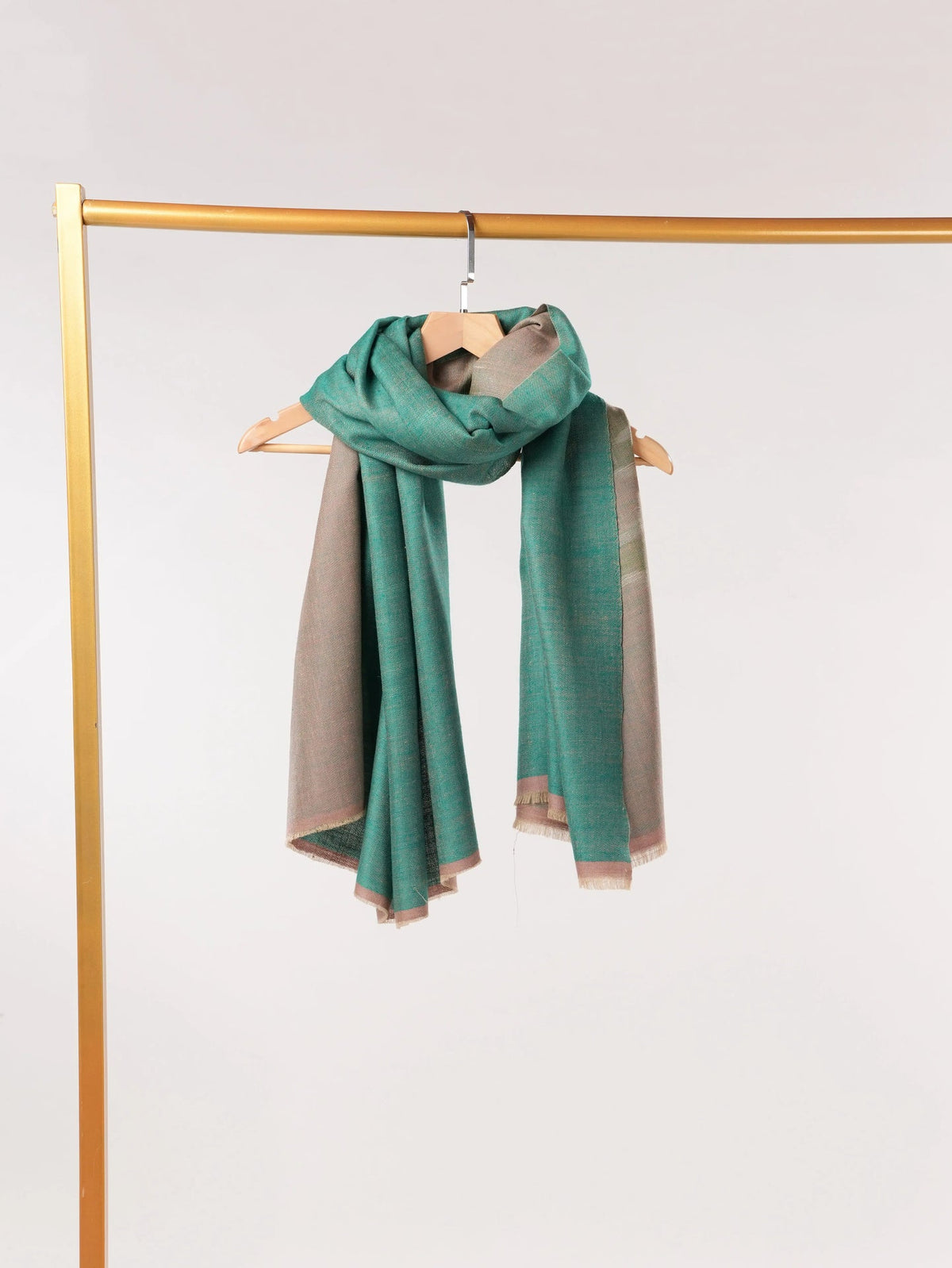 Lightweight Dual Shade Soft Pashmina Shawl with Ikat Weave