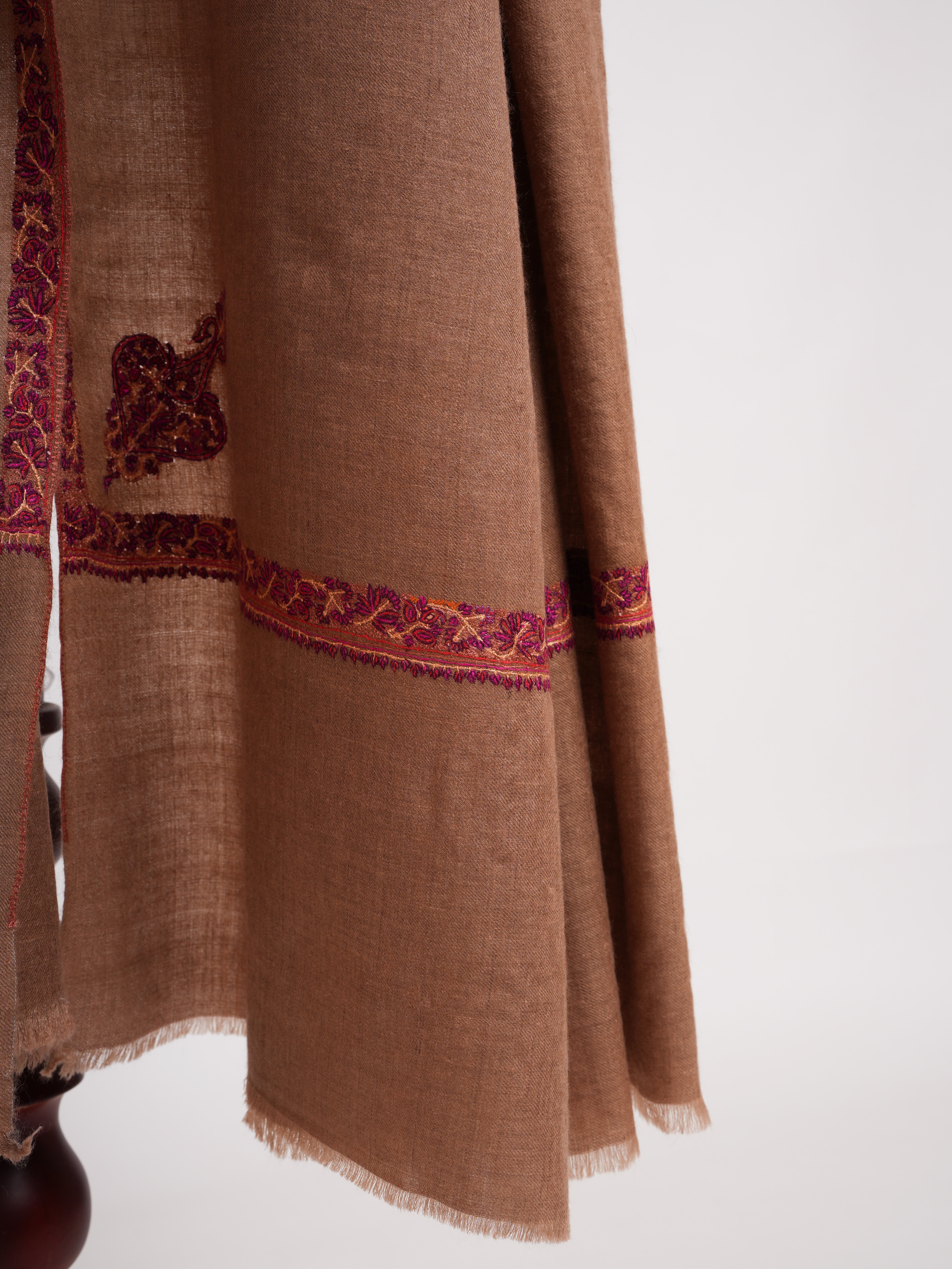 Butterum Sozni ricamato originale Kashmir XL Pashmina Shawl