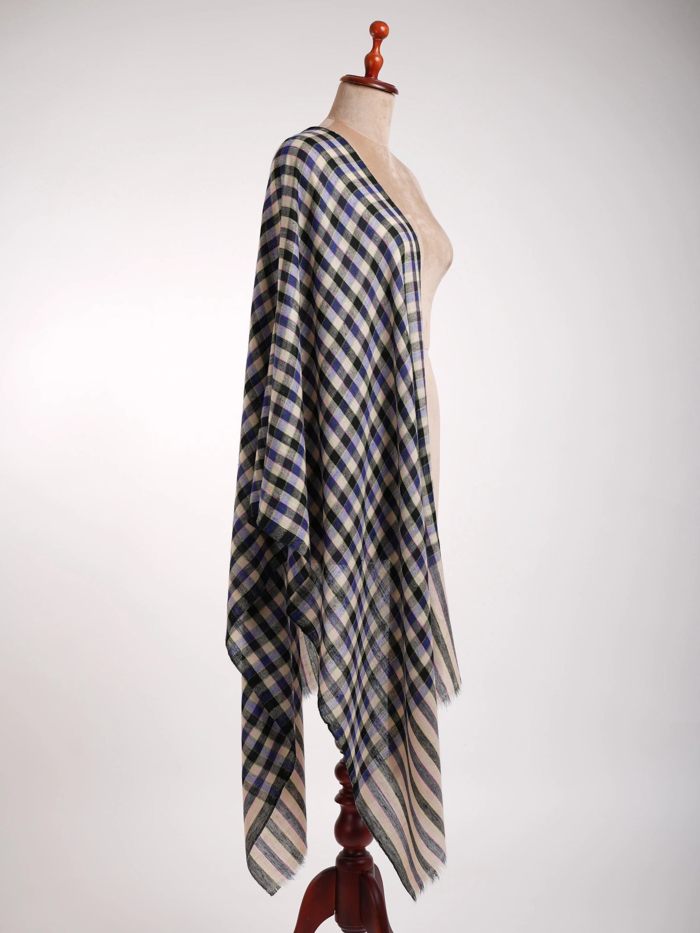 Featherlight Handwoven Artistic Cashmere Scarf Shahkaar