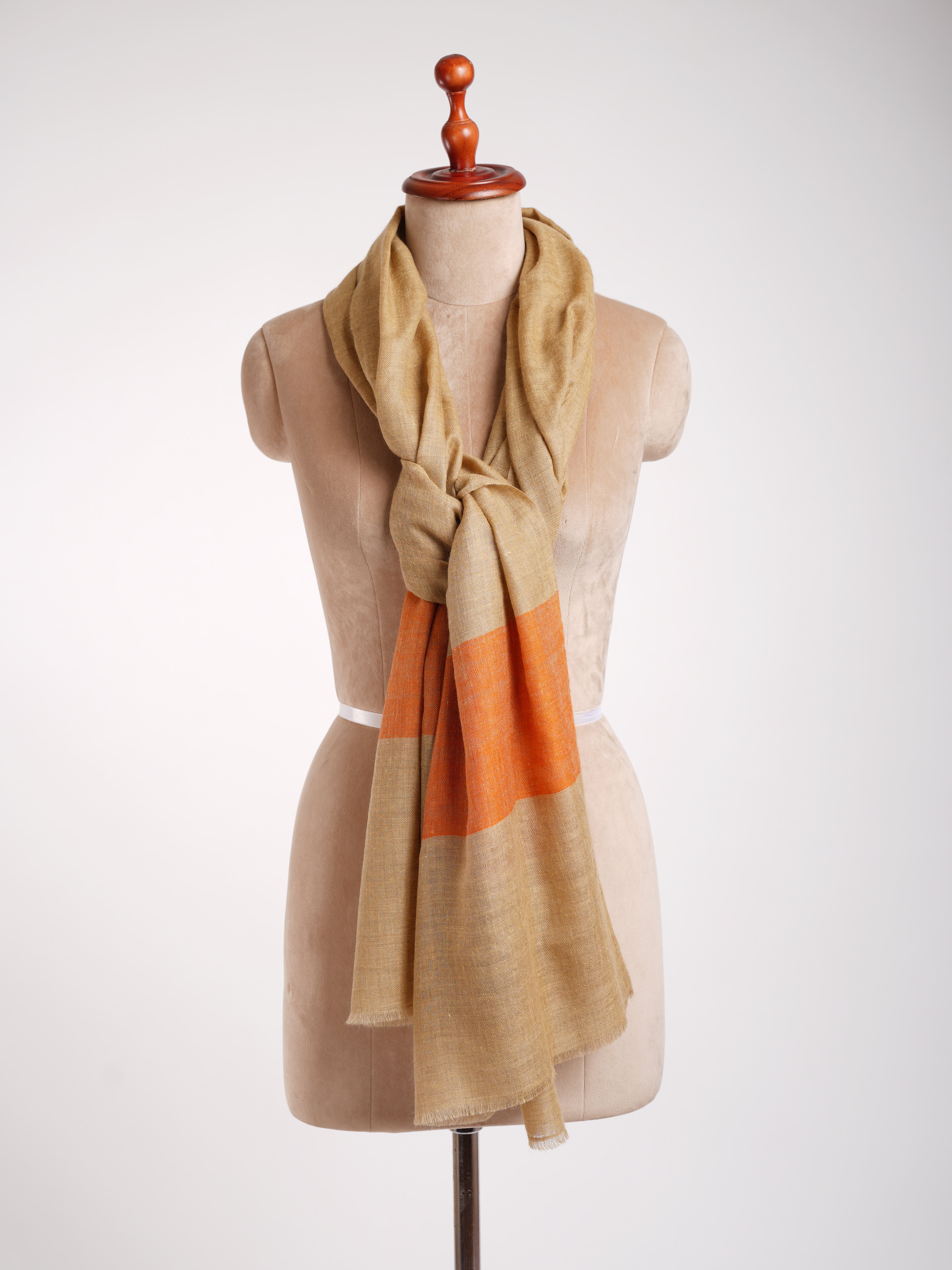 Écharpe indienne en cachemire Tangerine Palla