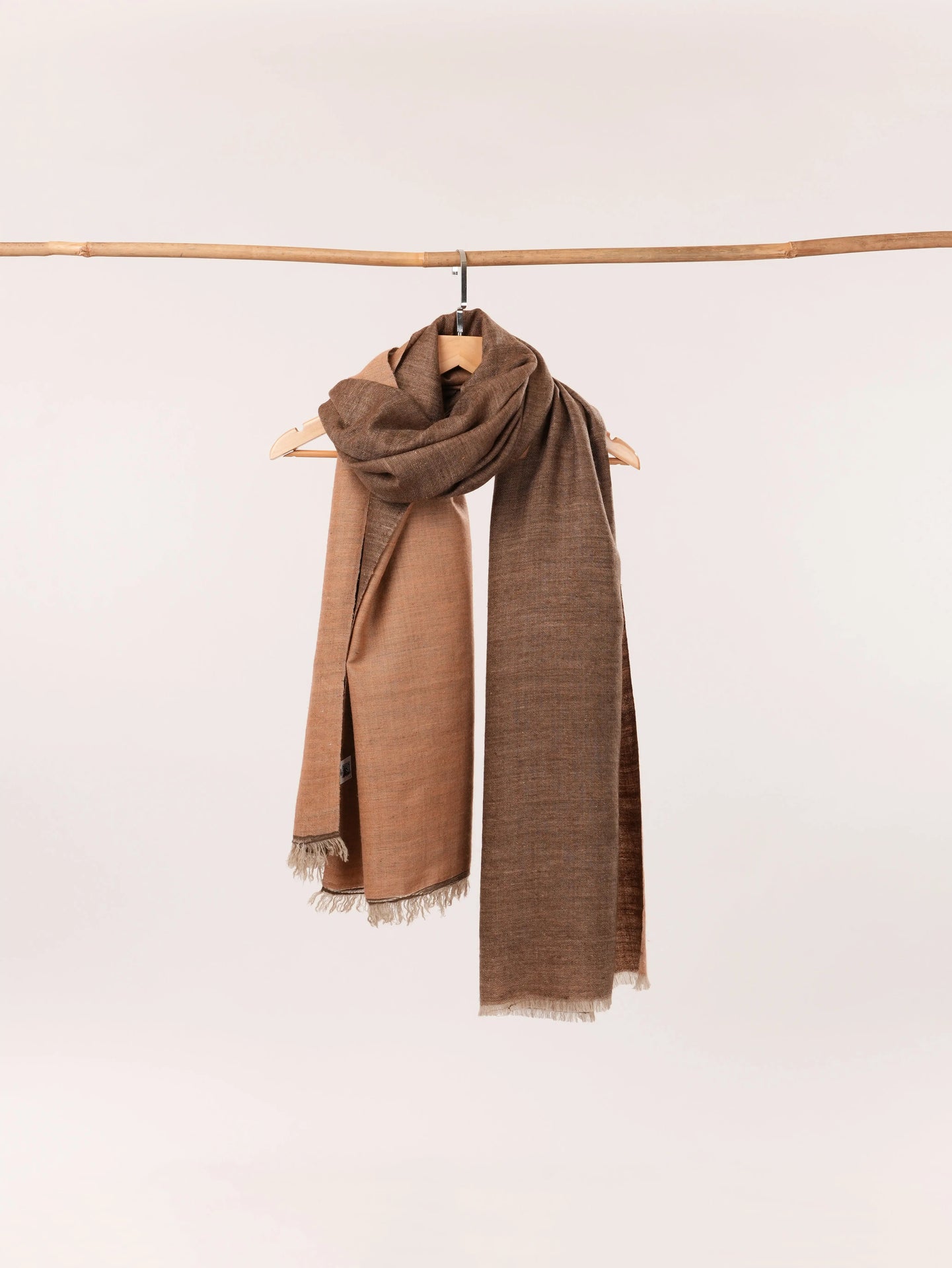 Oversized Handwoven Kashmiri Handspun Pure Pashmina Shawl in Dual Shade Shahkaar.com