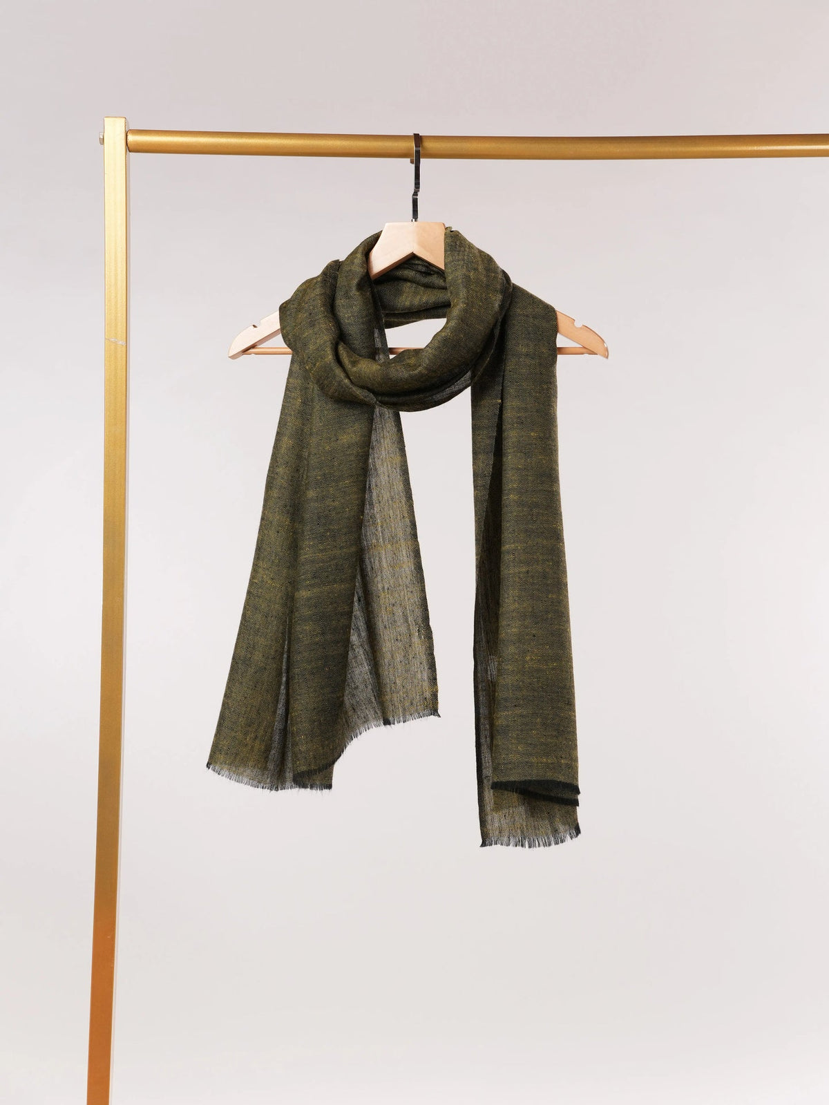 Handwoven Cross Shade Pure Cashmere Scarf