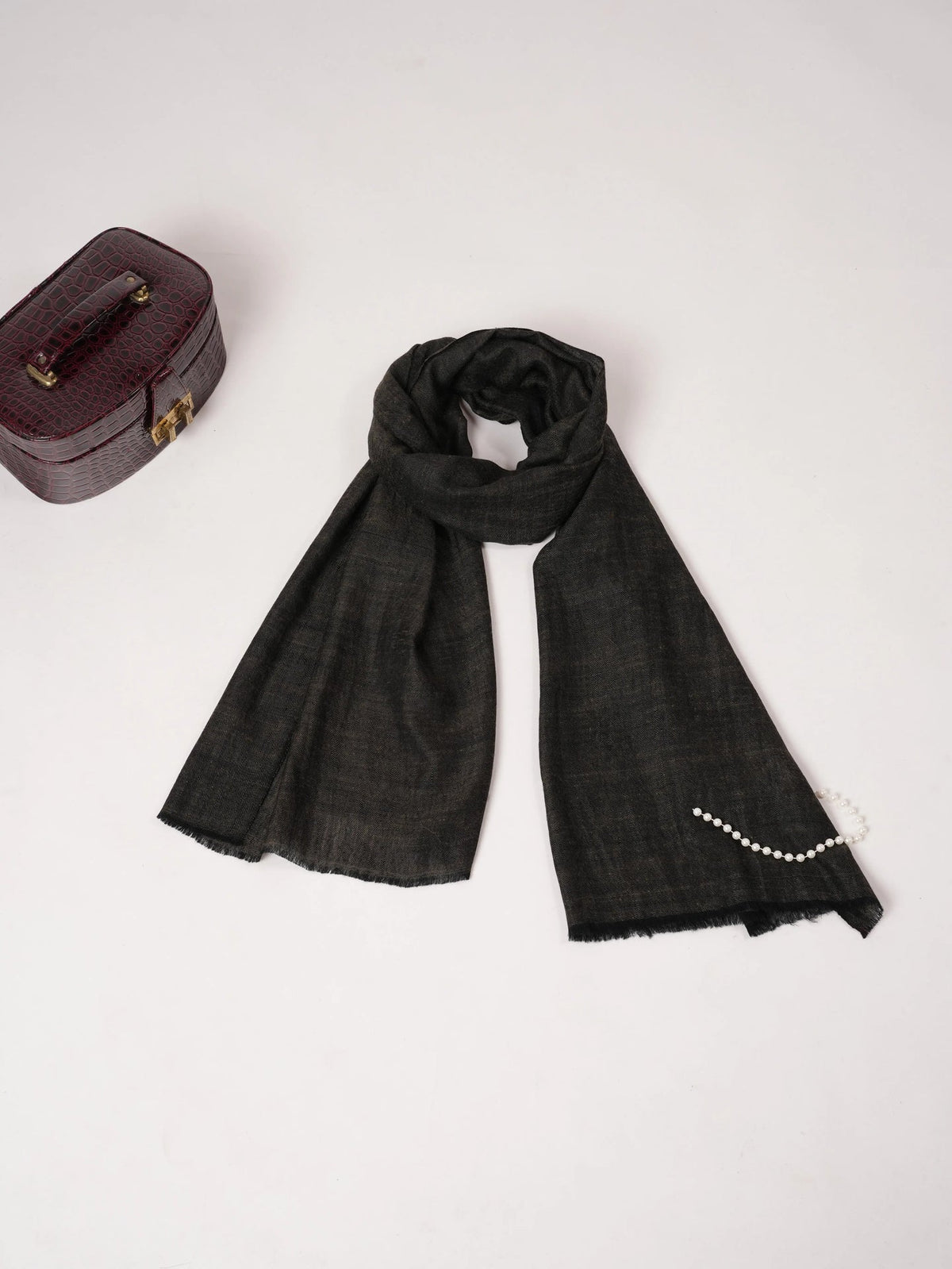Textured Cross Shade Baby Soft Handwoven Cashmere Scarf