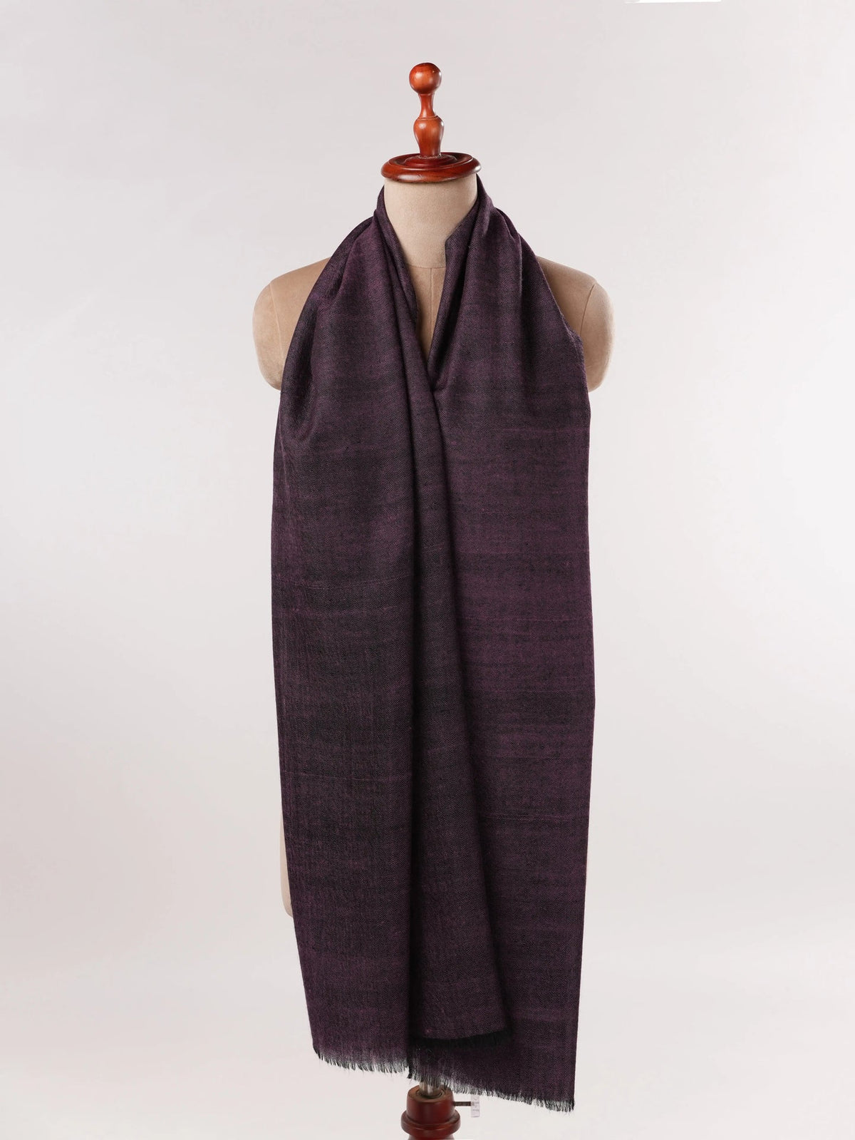 Pure Cashmere Scarf with Cross Shade Handwoven