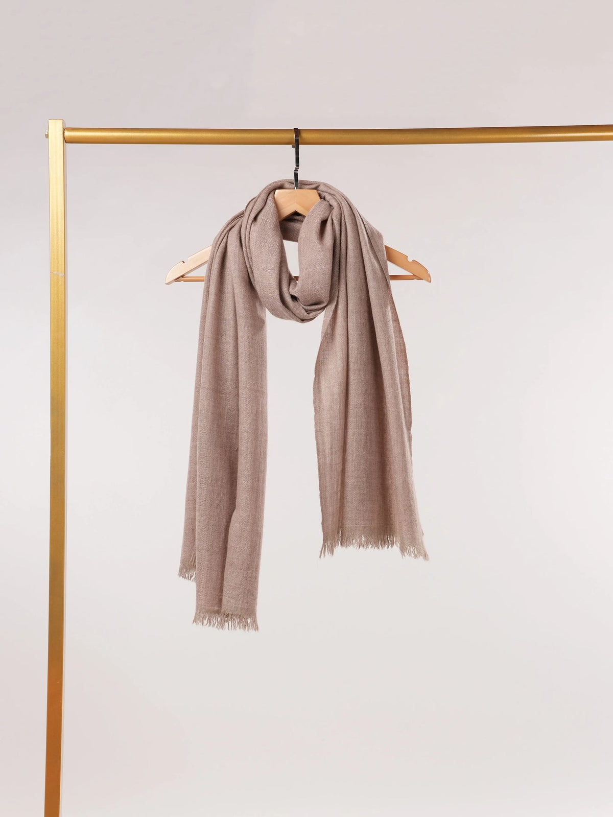 Handwoven Soft Cashmere Handspun Scarf in Cross Shade