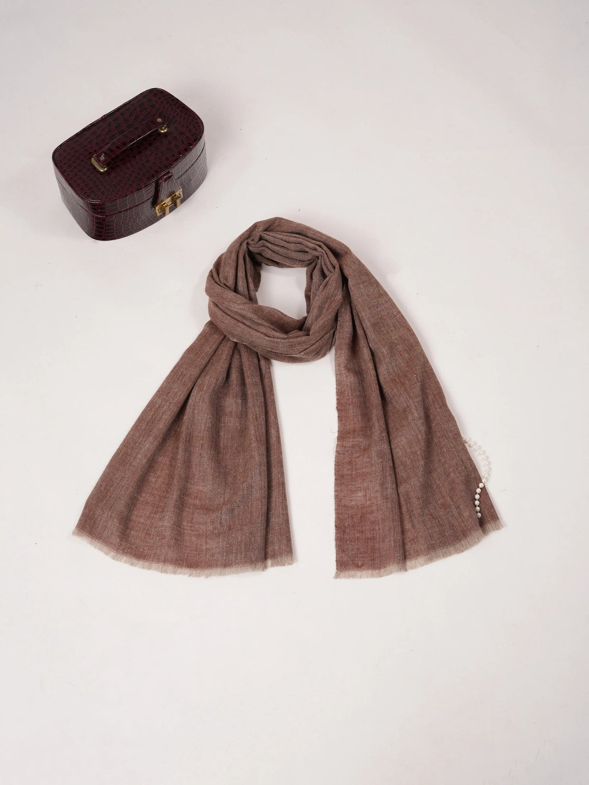Cross Shade Handspun Handwoven Original Cashmere Scarf