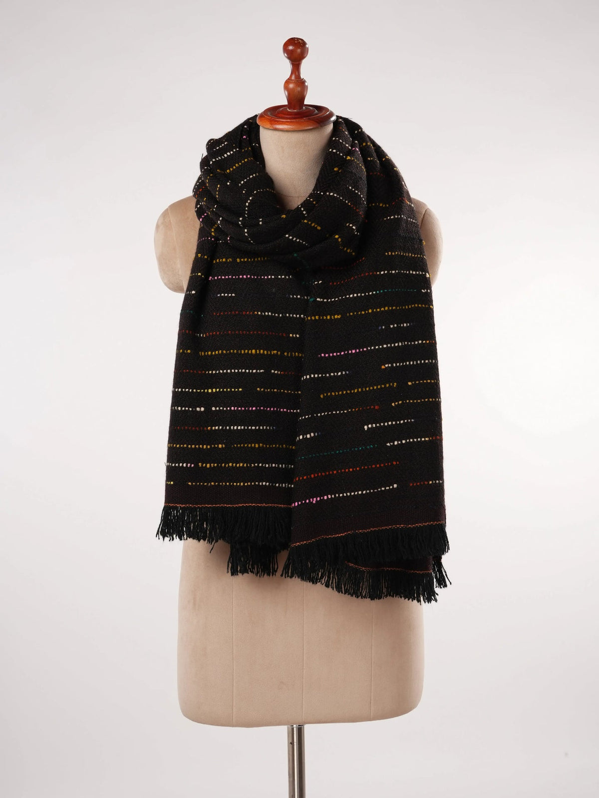 Dark Blue Thick Handwoven Original Cashmere Scarf