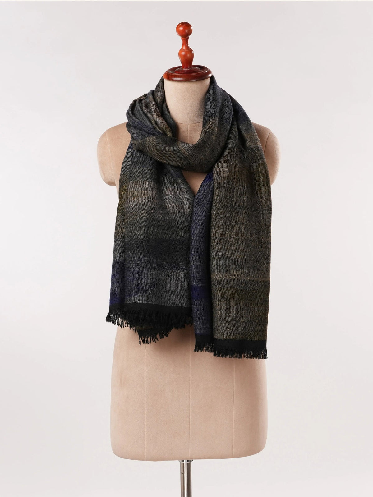 Handwoven Authentic Pashmina Shawl with Ikat Weave