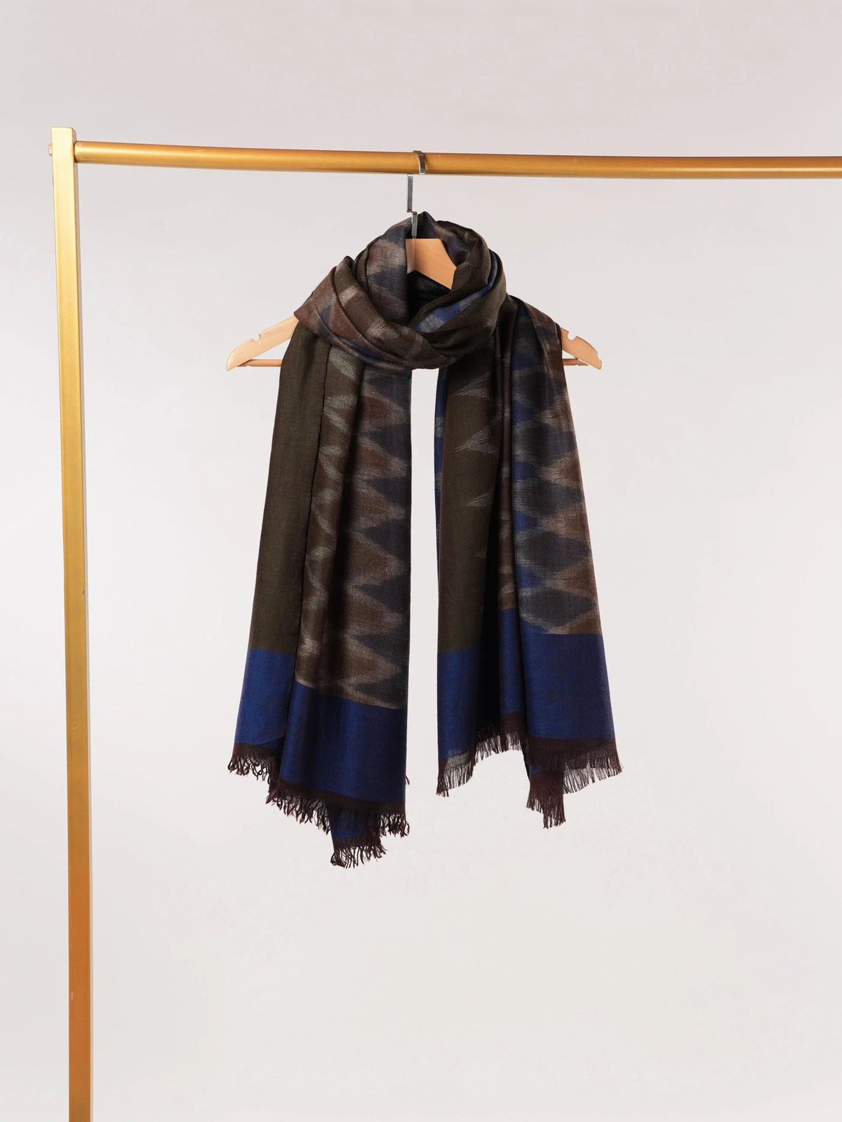 Ikat Handwoven Pure Pashmina Shawl