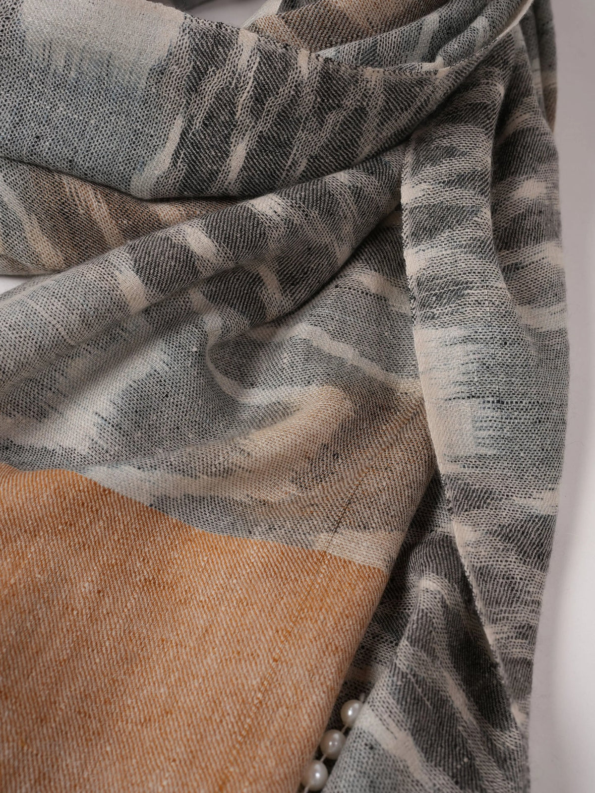 Handwoven Ikat Soft Pashmina Shawl