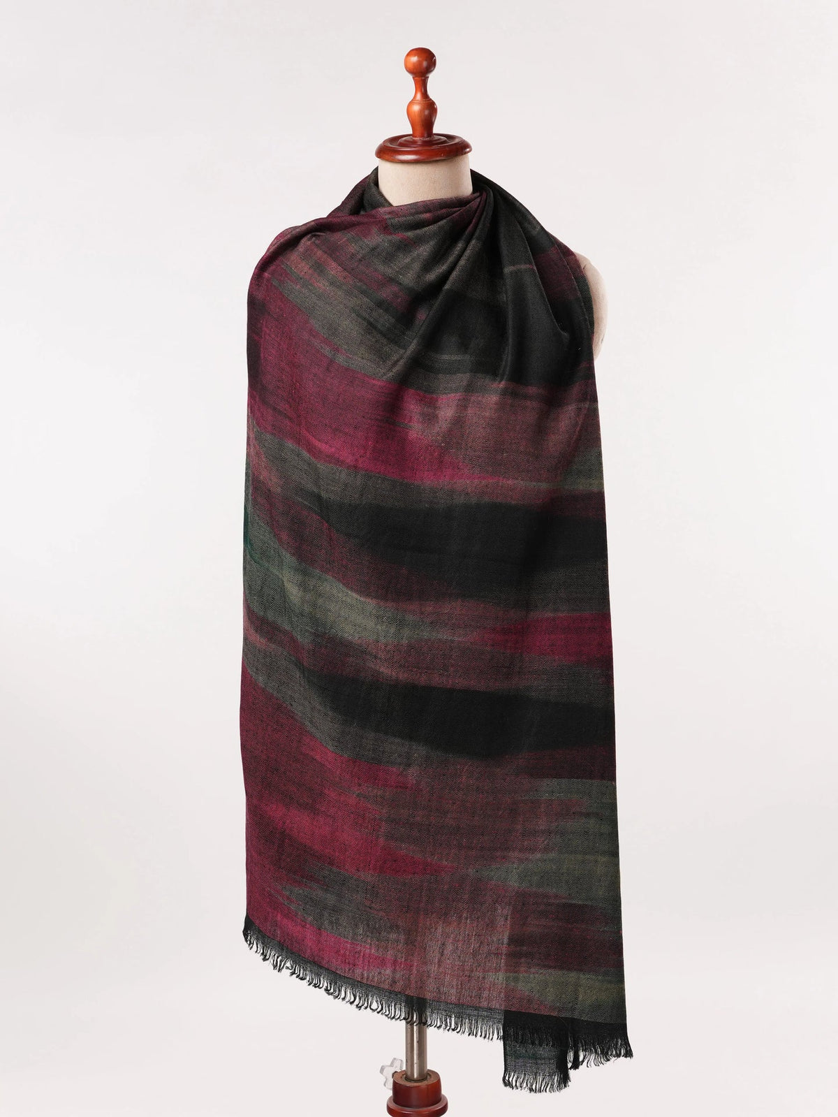 Authentic Pashmina Shawl with Handwoven Ikat
