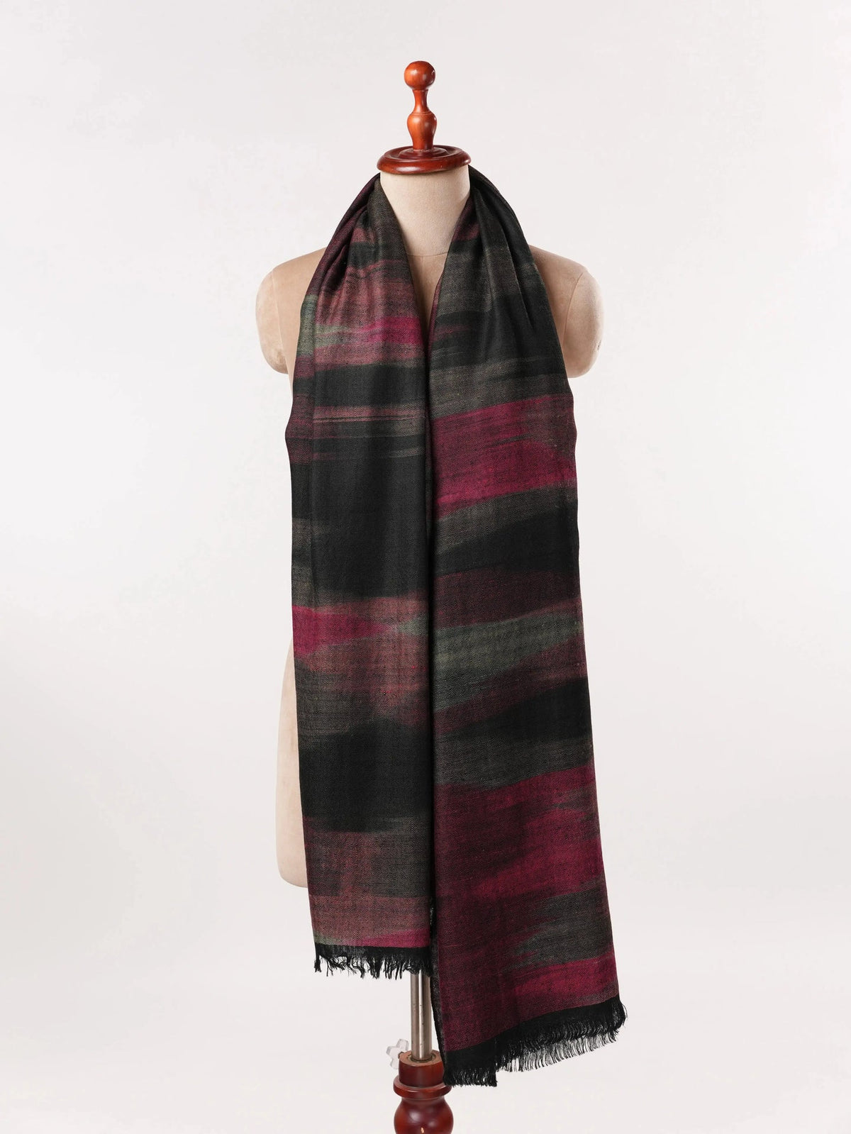Authentic Pashmina Shawl with Handwoven Ikat