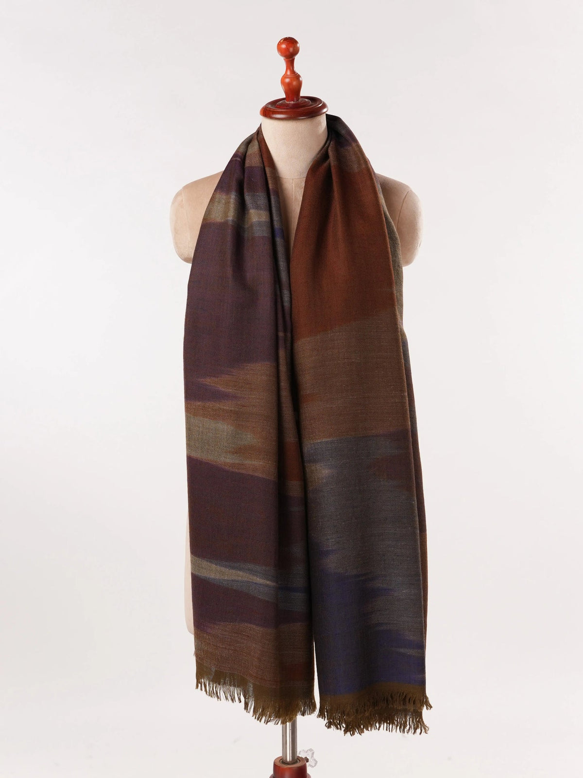 Ikat Handwoven Soft Pure Pashmina Shawl
