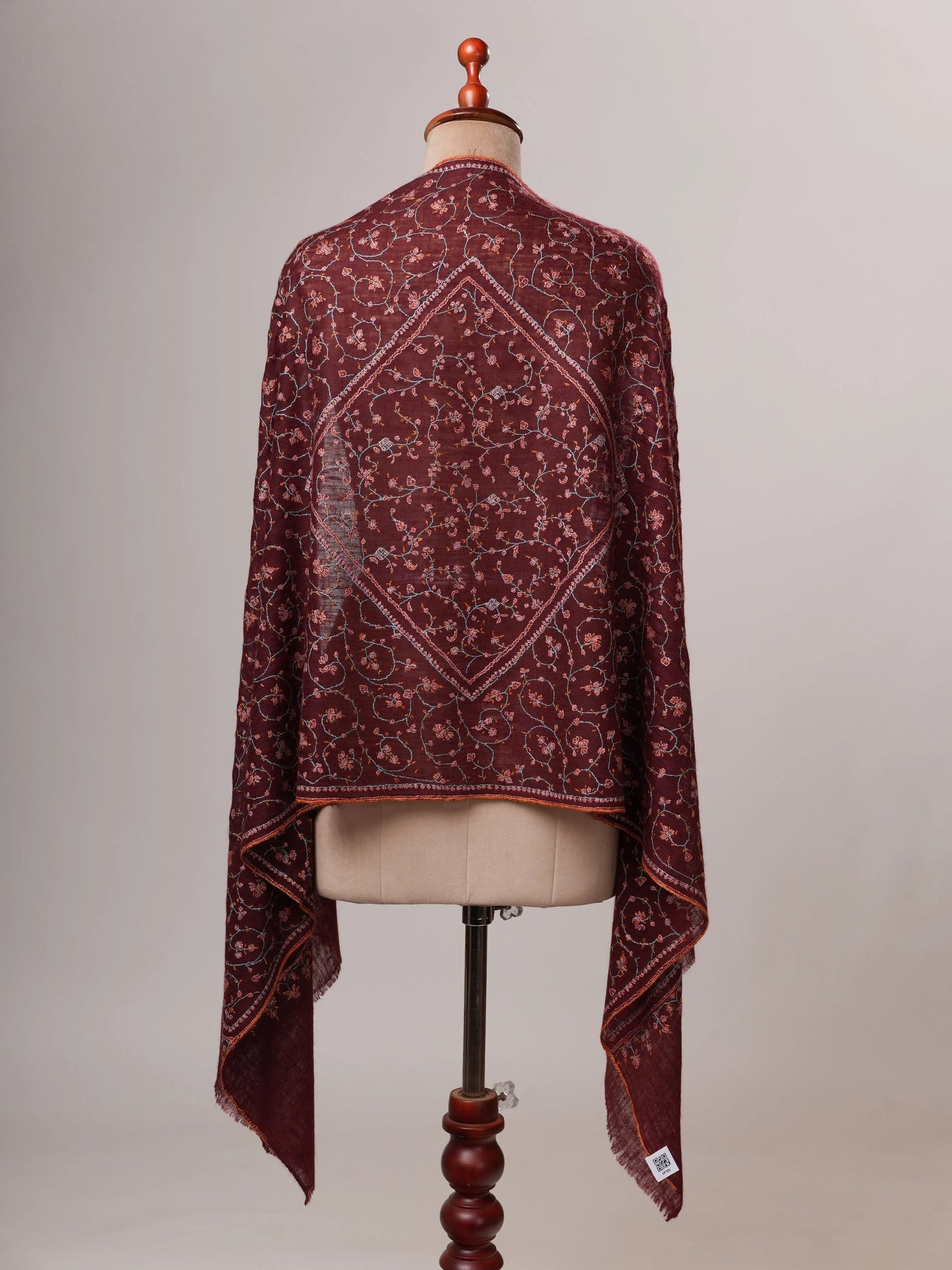 Featherlight Baby Soft Handwoven Cashmere Scarf with Hand Embroidery Shahkaar