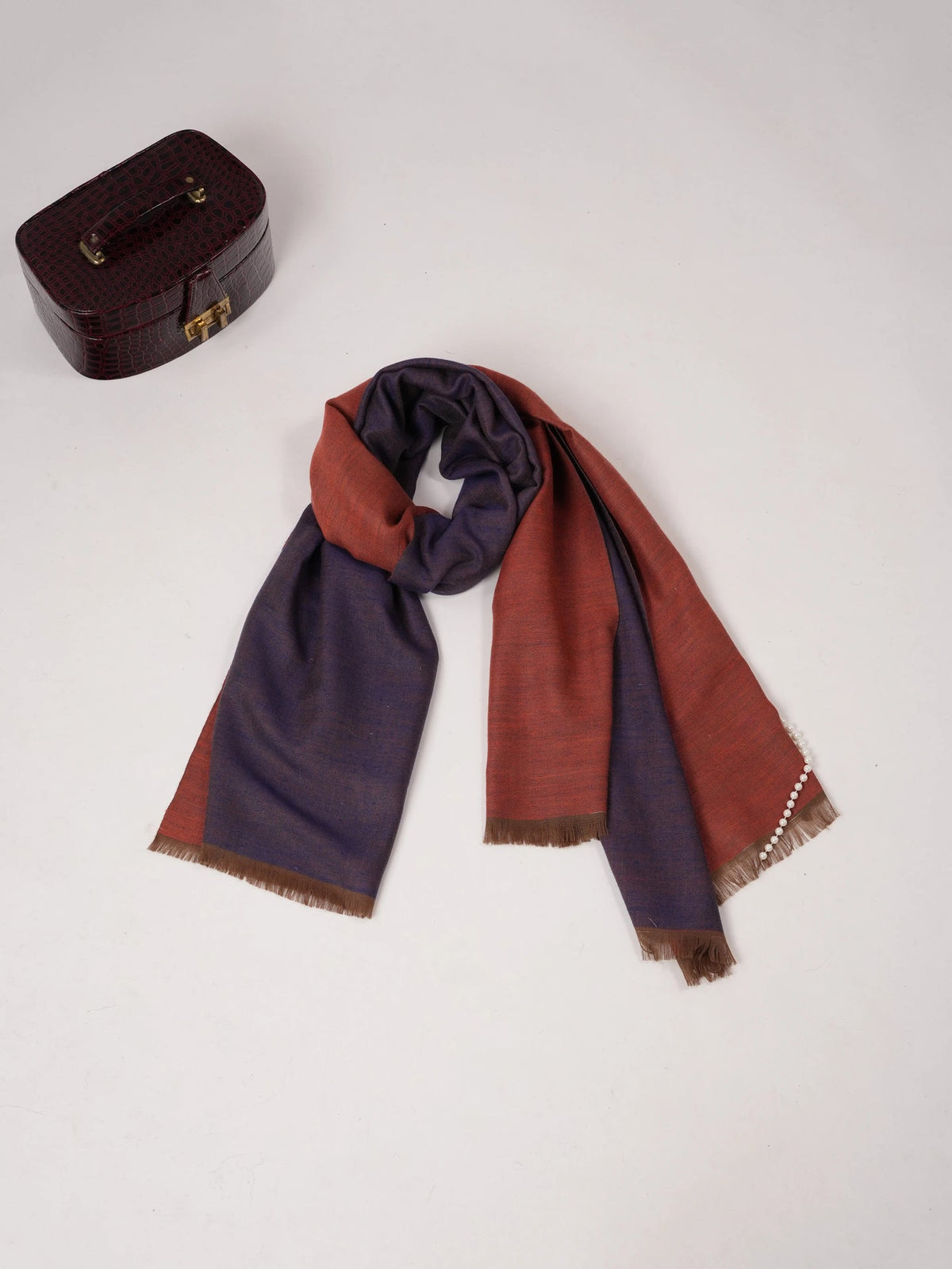 Handwoven Classic Pashmina Shawl in Dual Shade