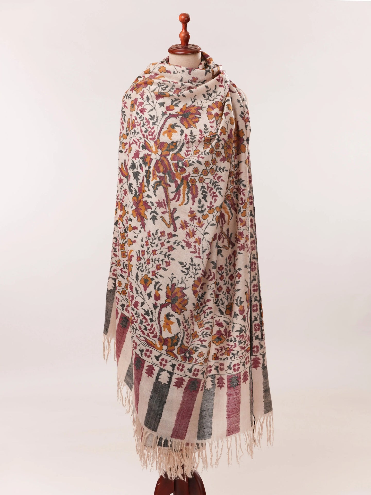 Oversized Kashmiri Handwoven Kani Pure Pashmina Shawl Shahkaar.com