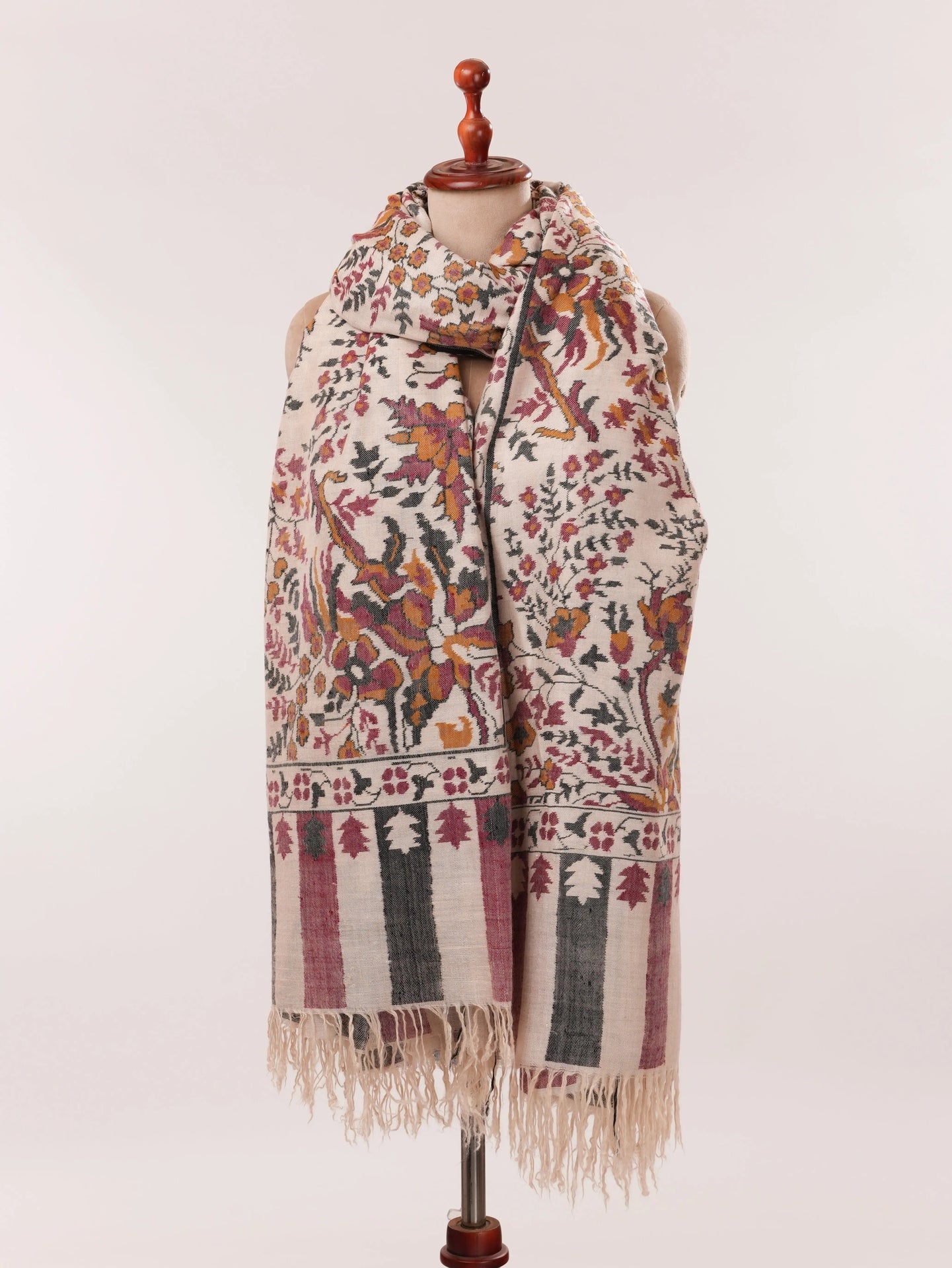 Oversized Kashmiri Handwoven Kani Pure Pashmina Shawl Shahkaar.com