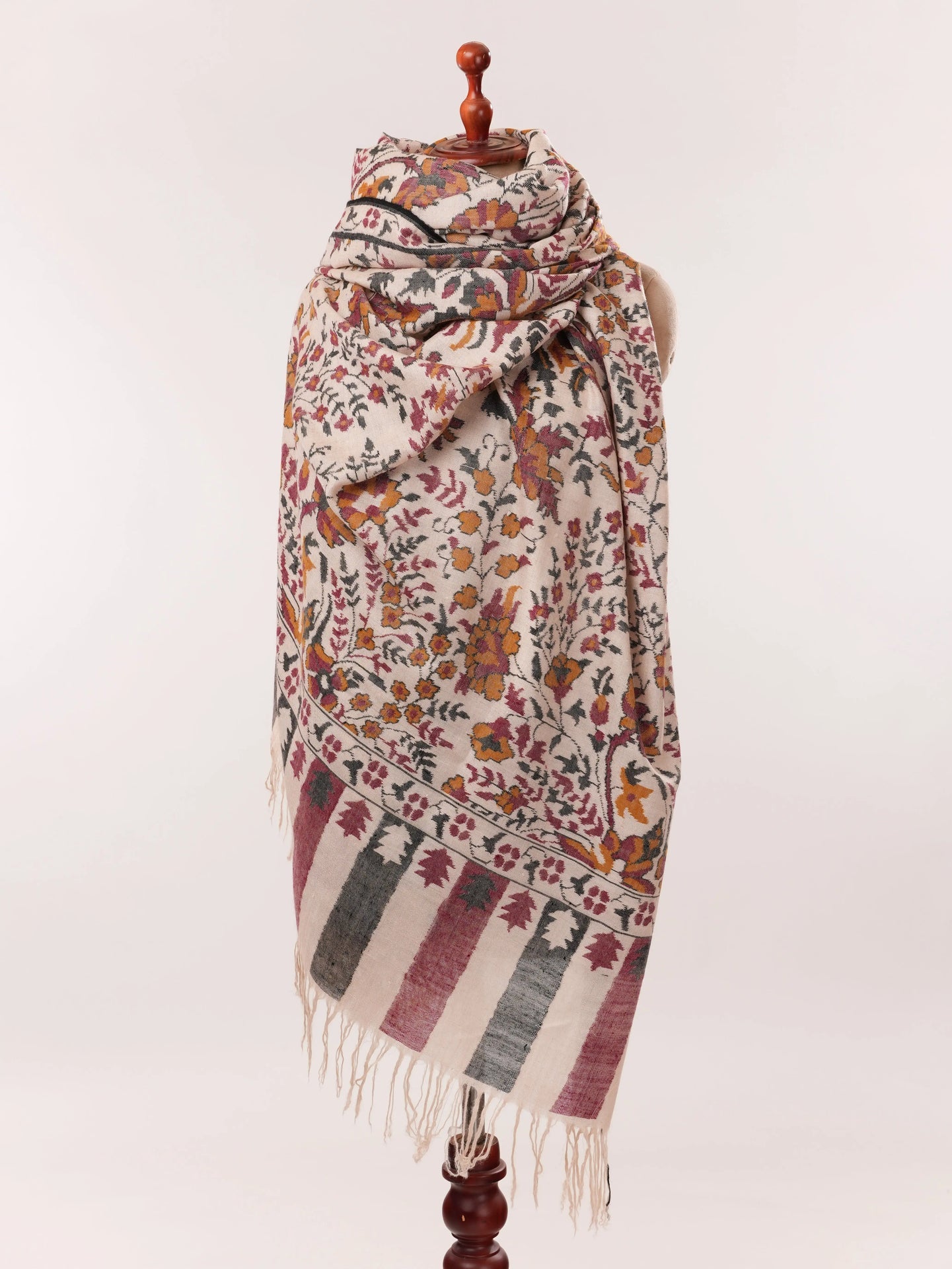 Oversized Kashmiri Handwoven Kani Pure Pashmina Shawl Shahkaar.com