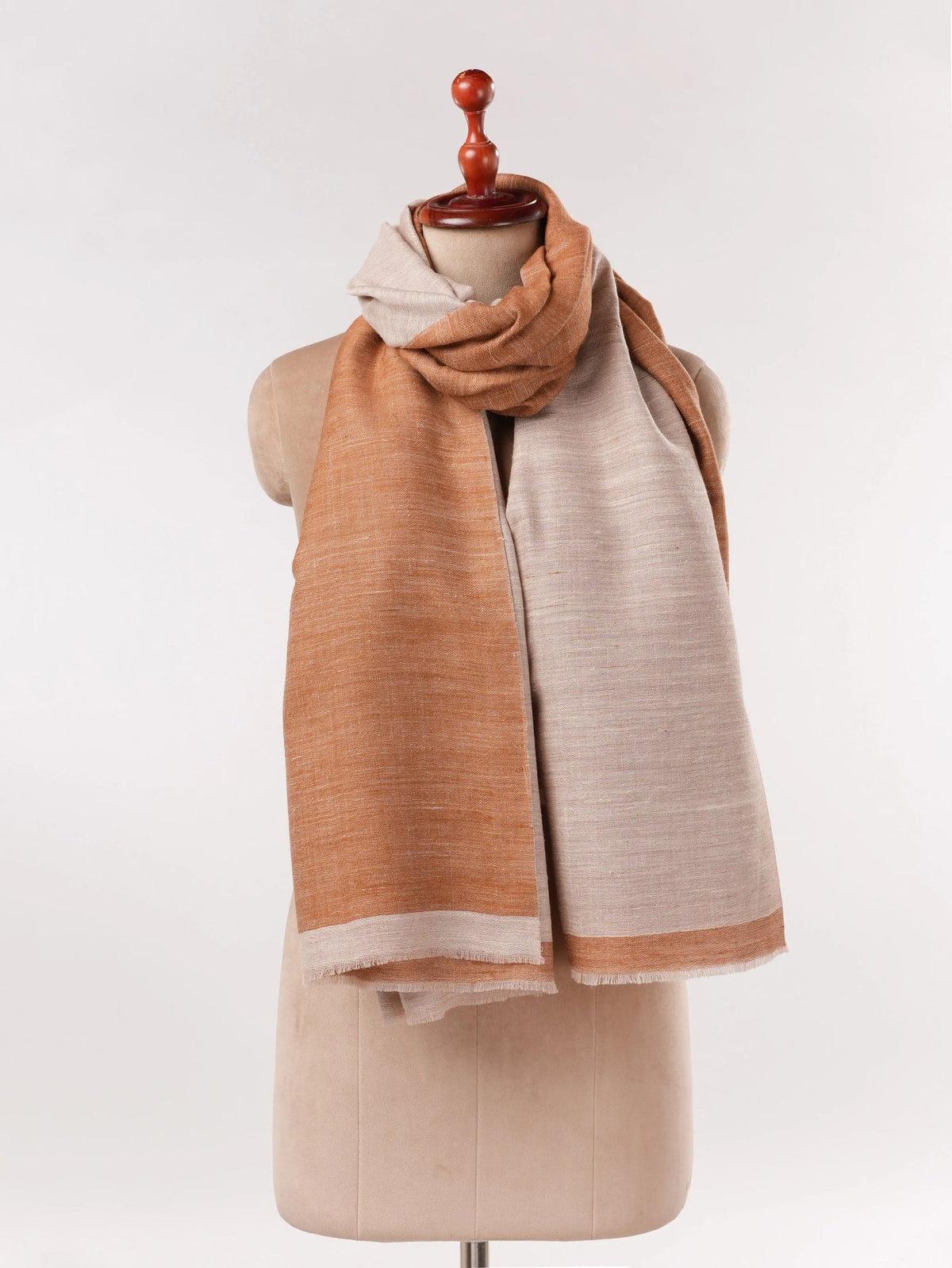 Dual Shade Handwoven Authentic Pashmina Shawl