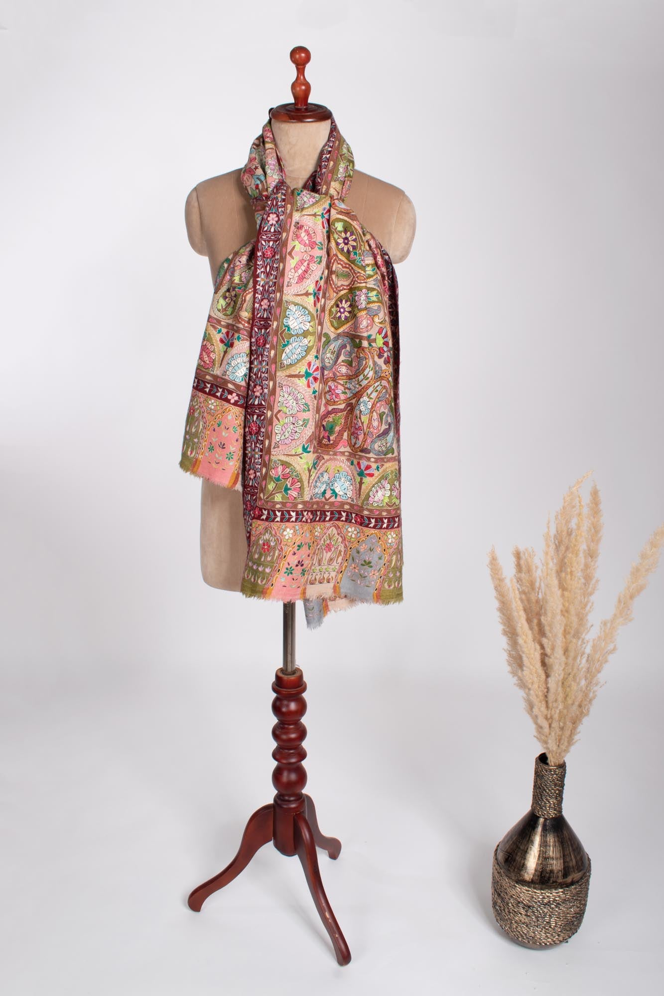 Royal Kalamkari Travail artistique Pashmina - Albans