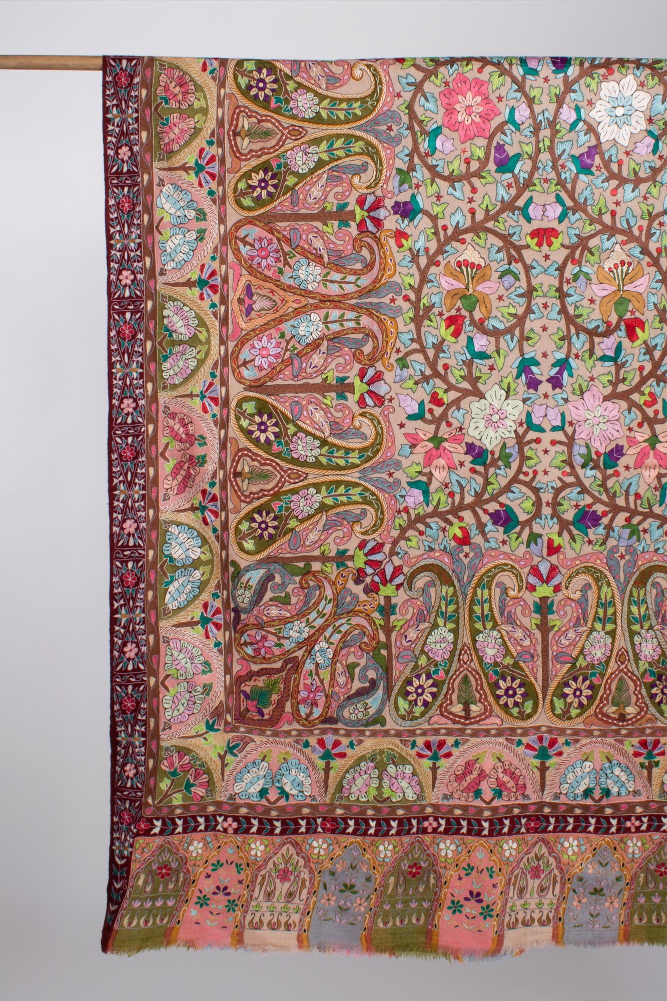 Royal Kalamkari Travail artistique Pashmina - Albans
