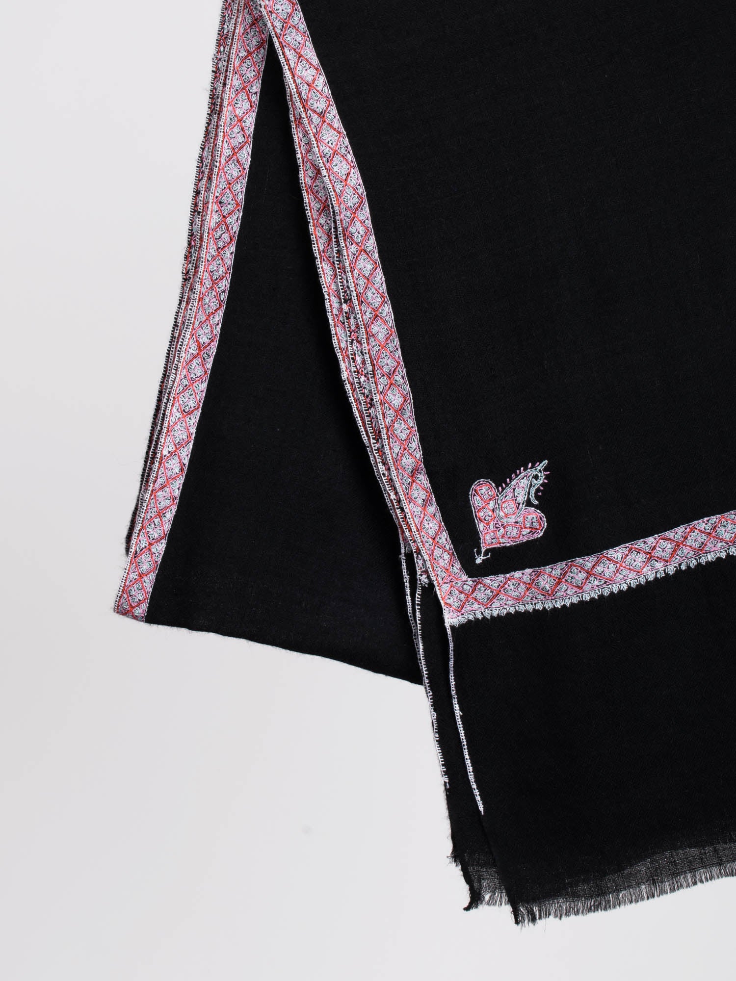 Châle Pashmina luxueux Hashia noir