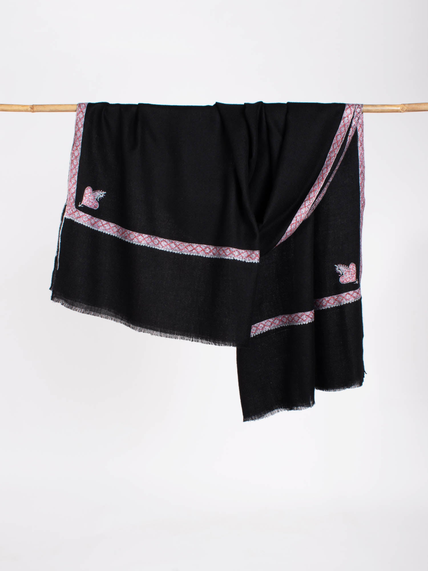 Châle Pashmina luxueux Hashia noir