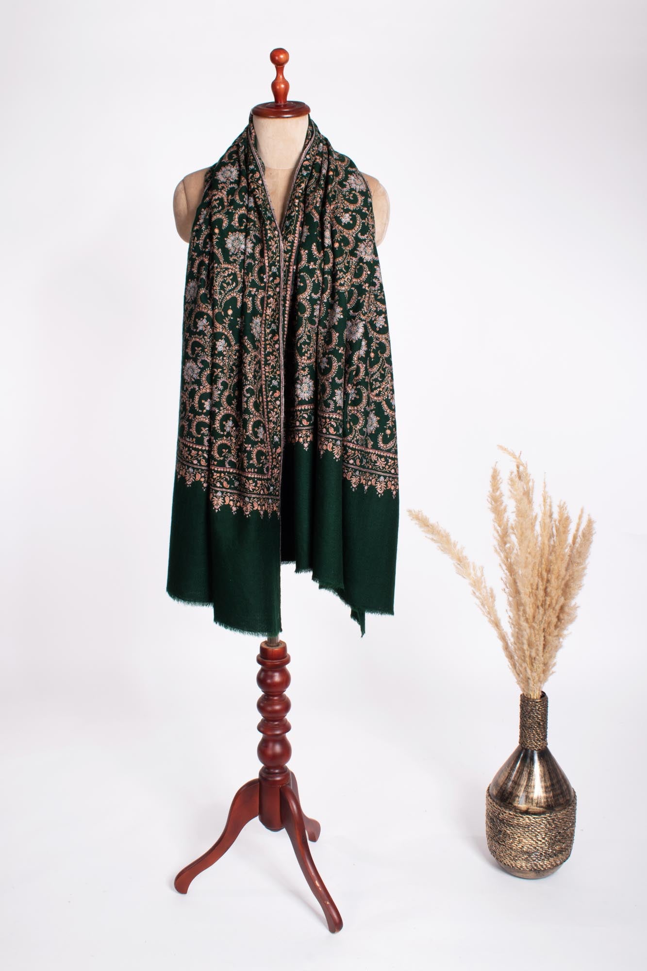 Bouteille à main vert sozni neem jama châle - eufaula