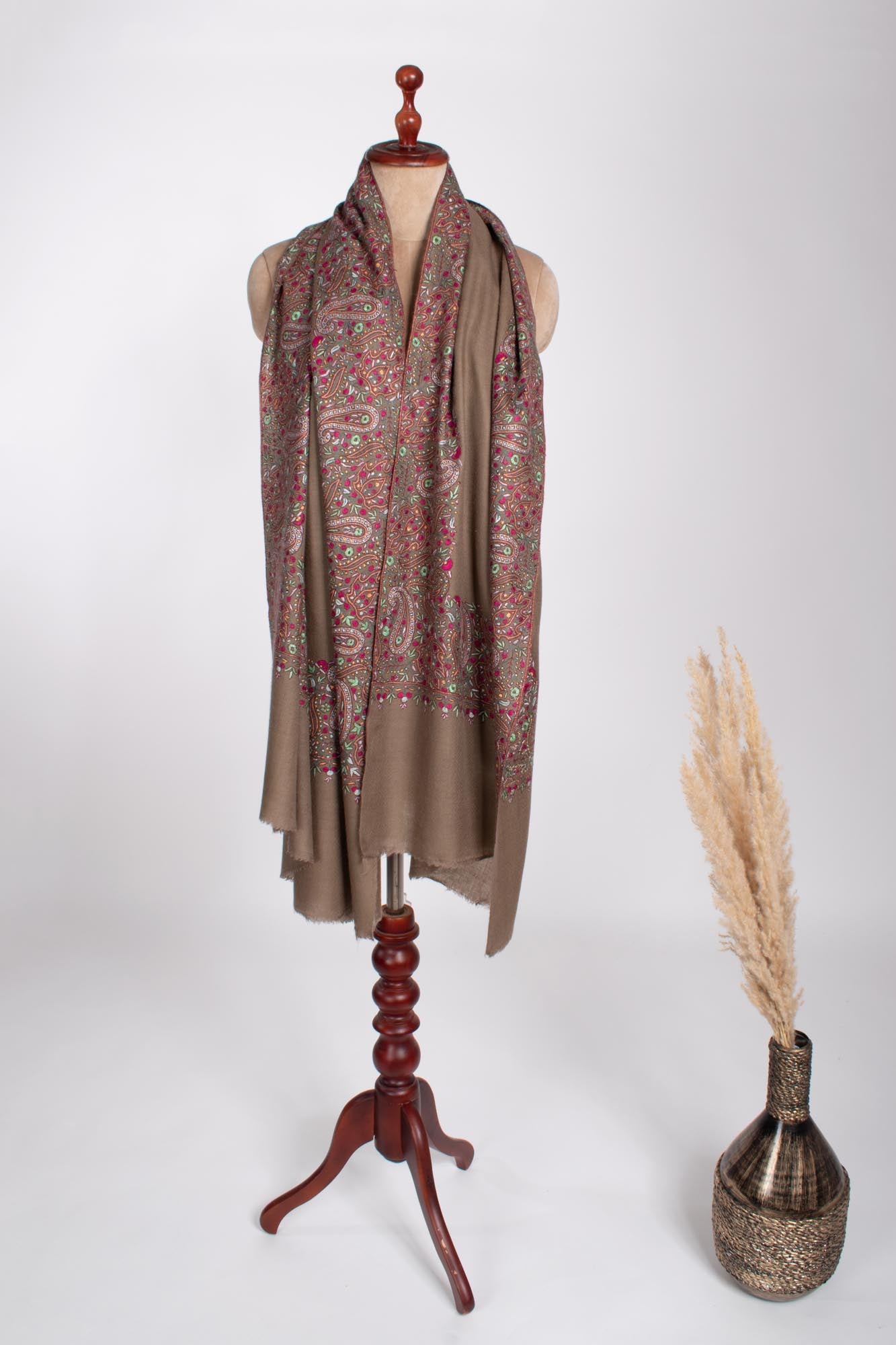 Toosh Color Kalan Daur Pashmina Wrap - LYME