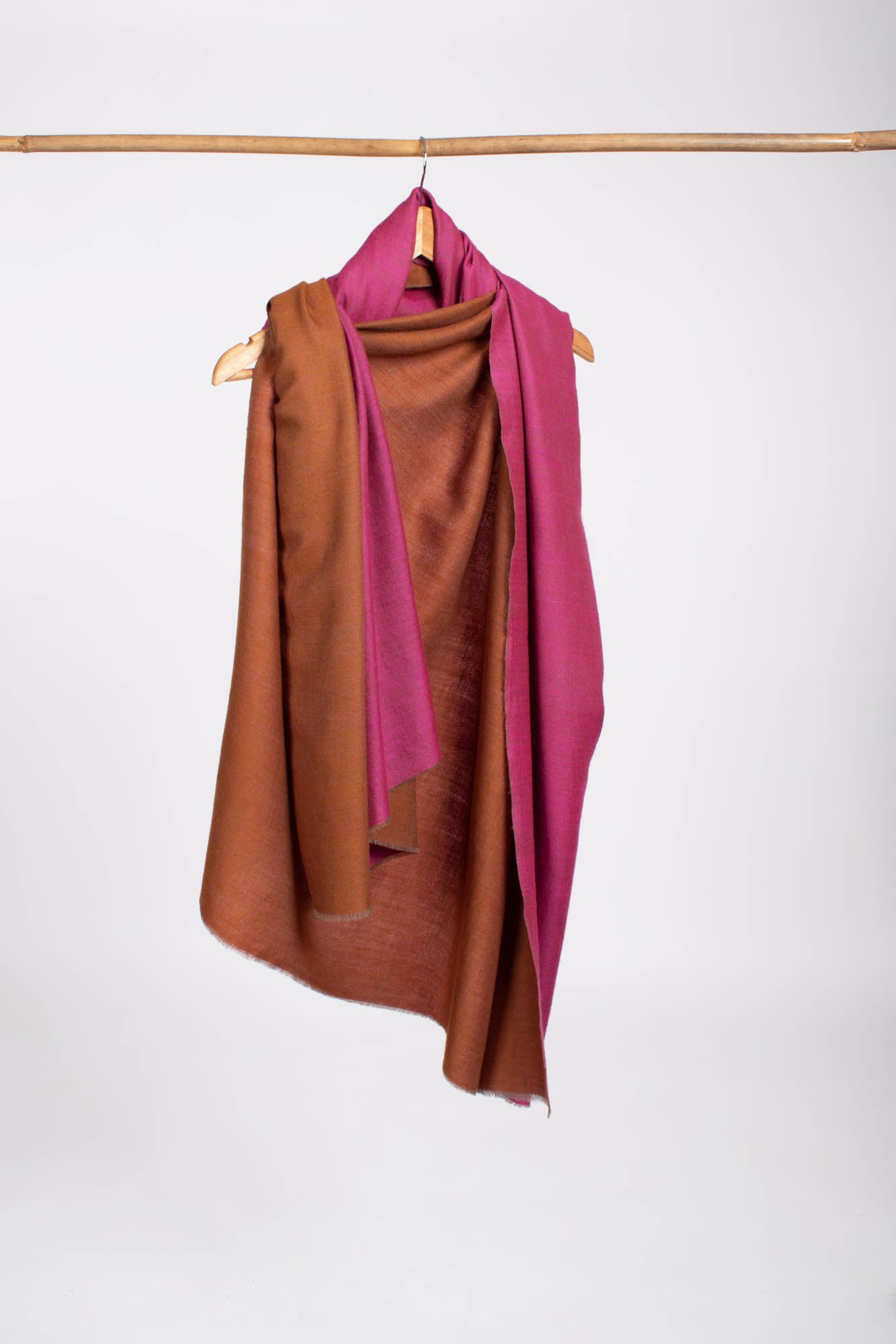 Châle Pashmina Double Teinte Rose et Orange - BISBEE