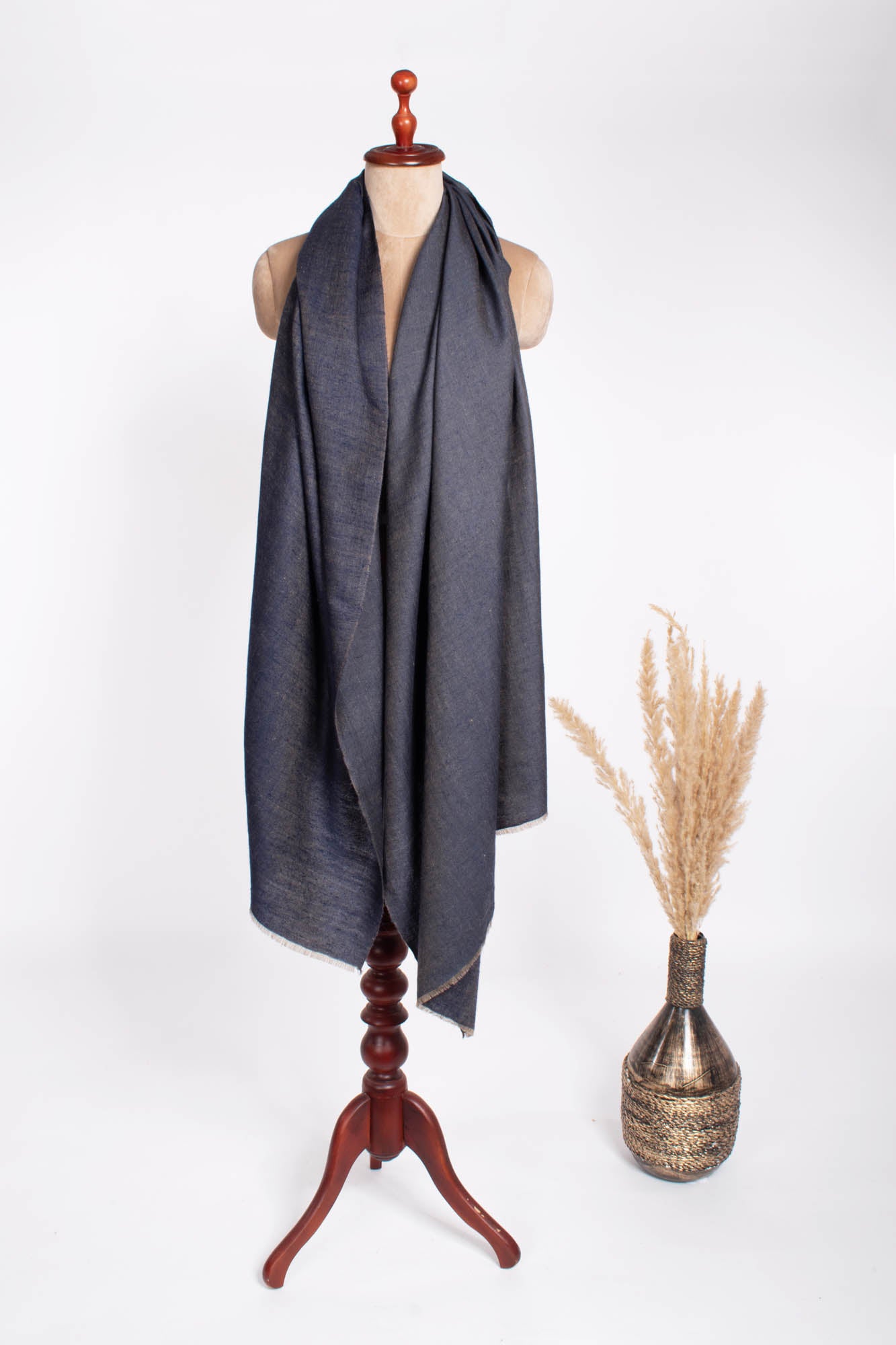 Blue Dual Shade Light Weight Pashmina Châle - Braintree