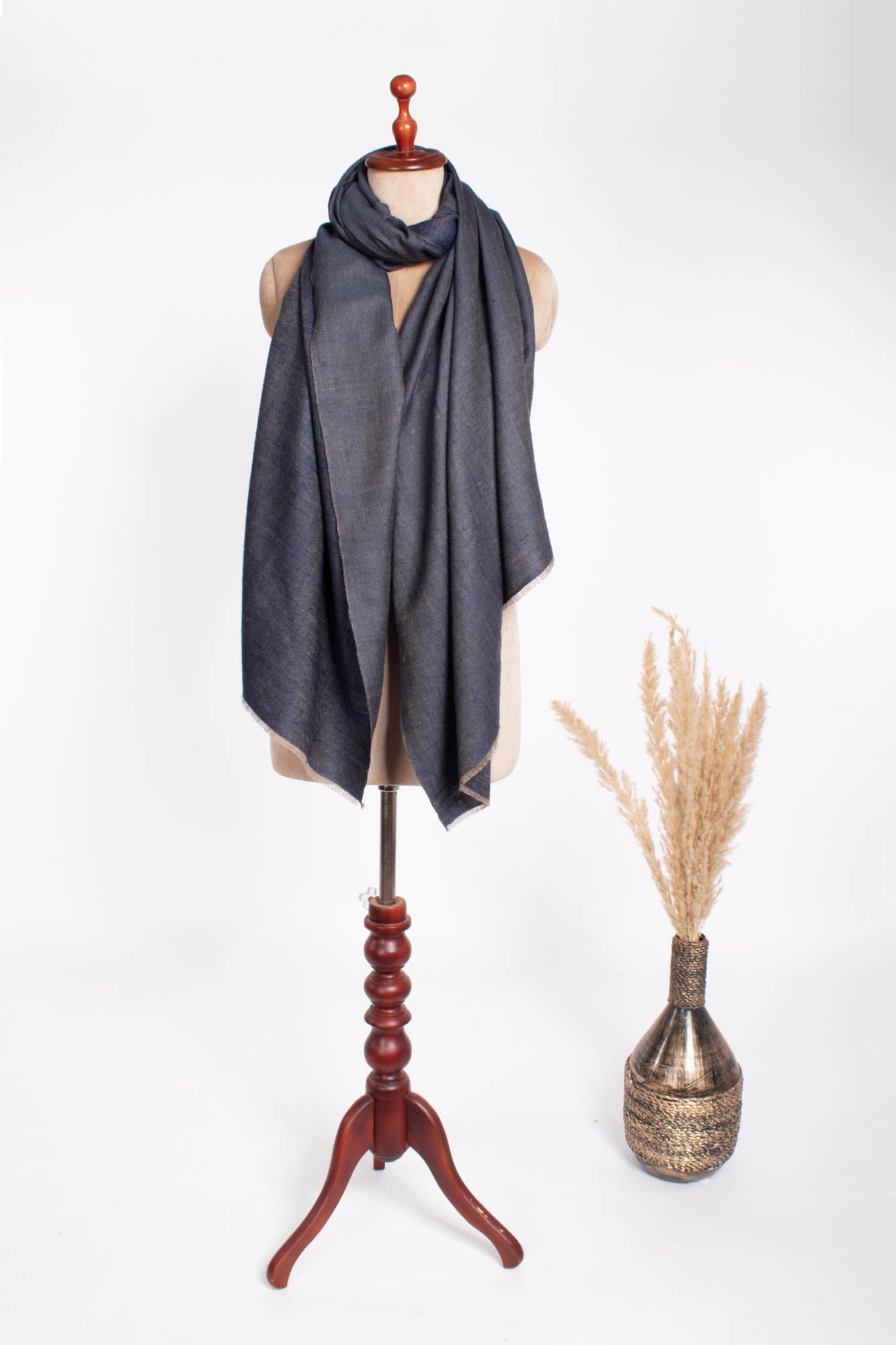 Blue Dual Shade Light Weight Pashmina Châle - Braintree