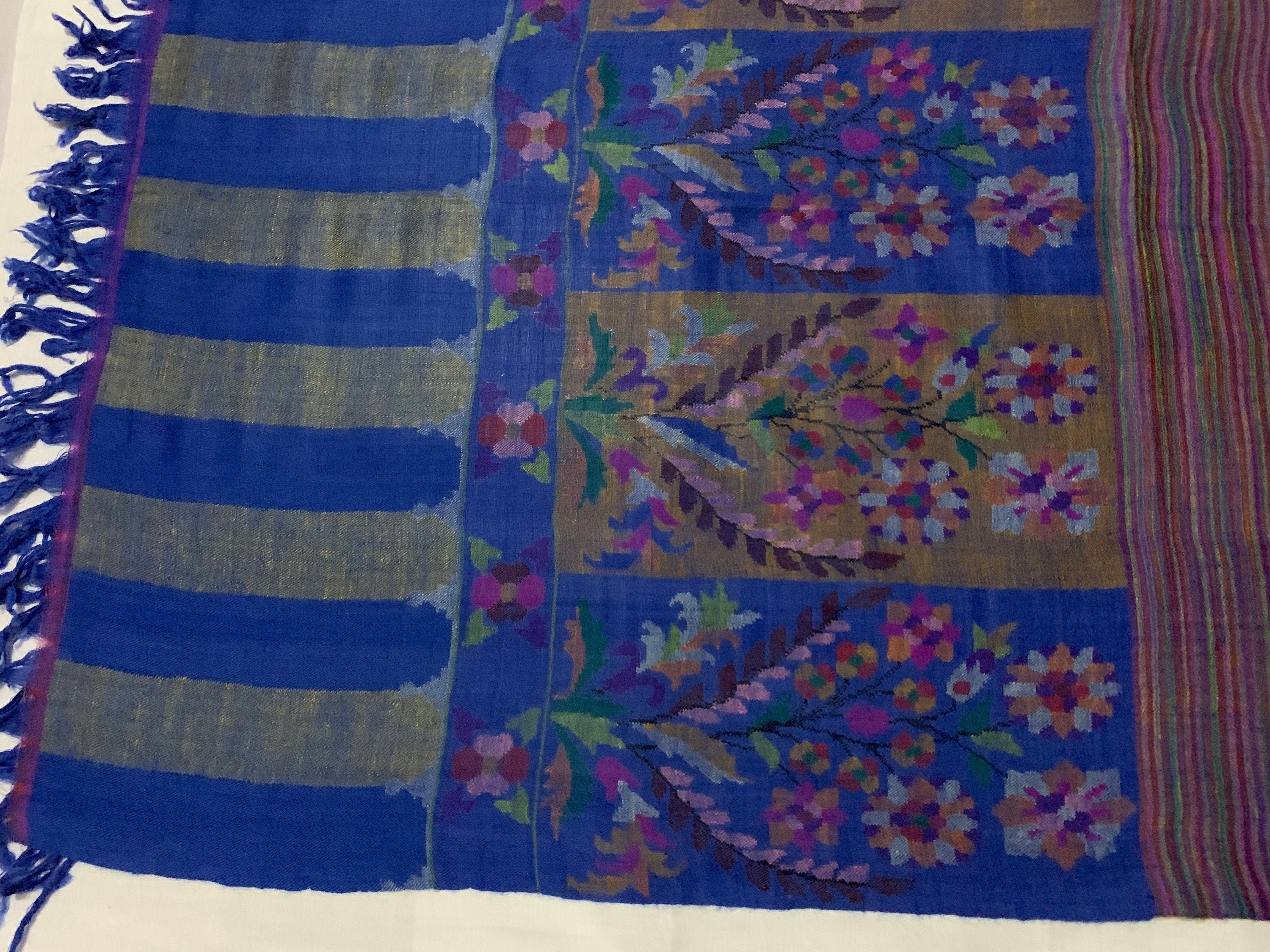 Ikat&Kani编织组合纯Pashmina披肩