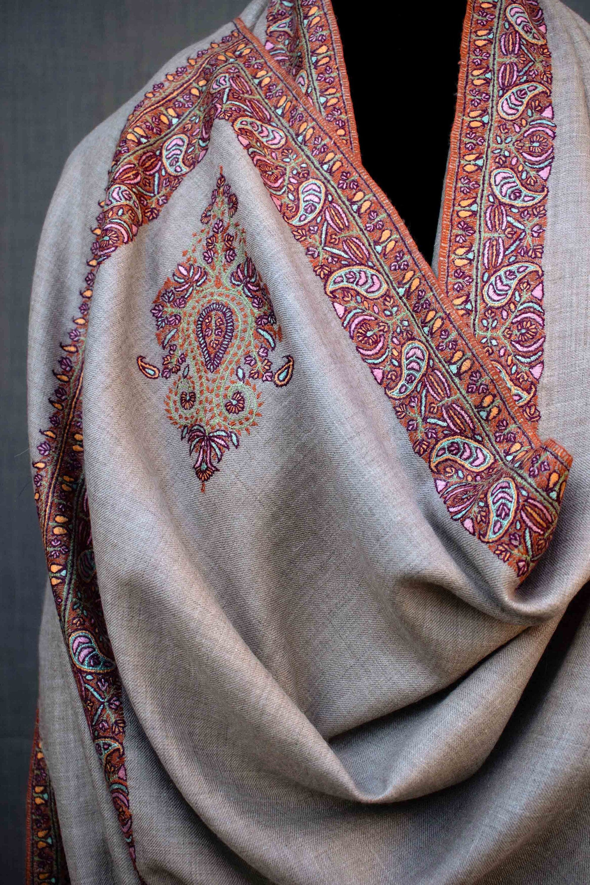 Cachemire Châle Broderie à la main Pure Pashmina Châle Wrap