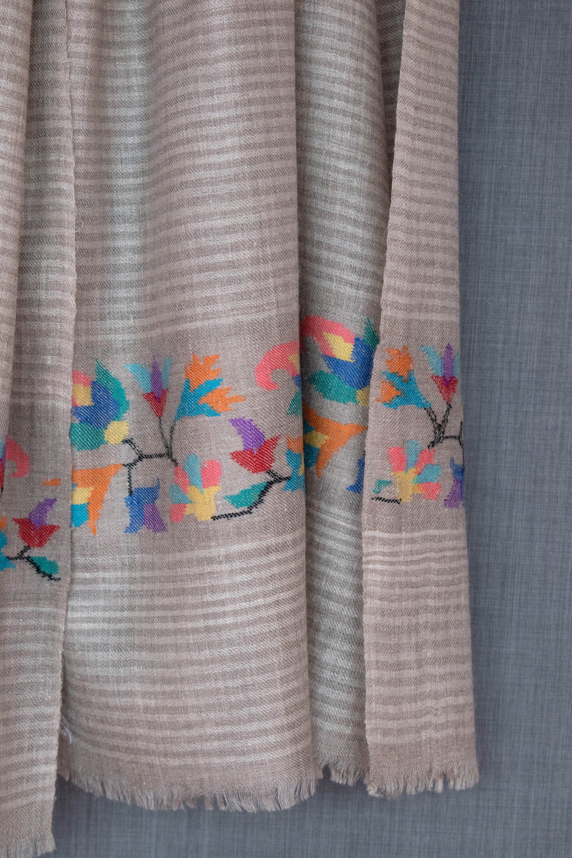 Sciarpa in cashmere del Nilo, involucro Kani Pashmina, tessuto a mano, donna, 28x80"