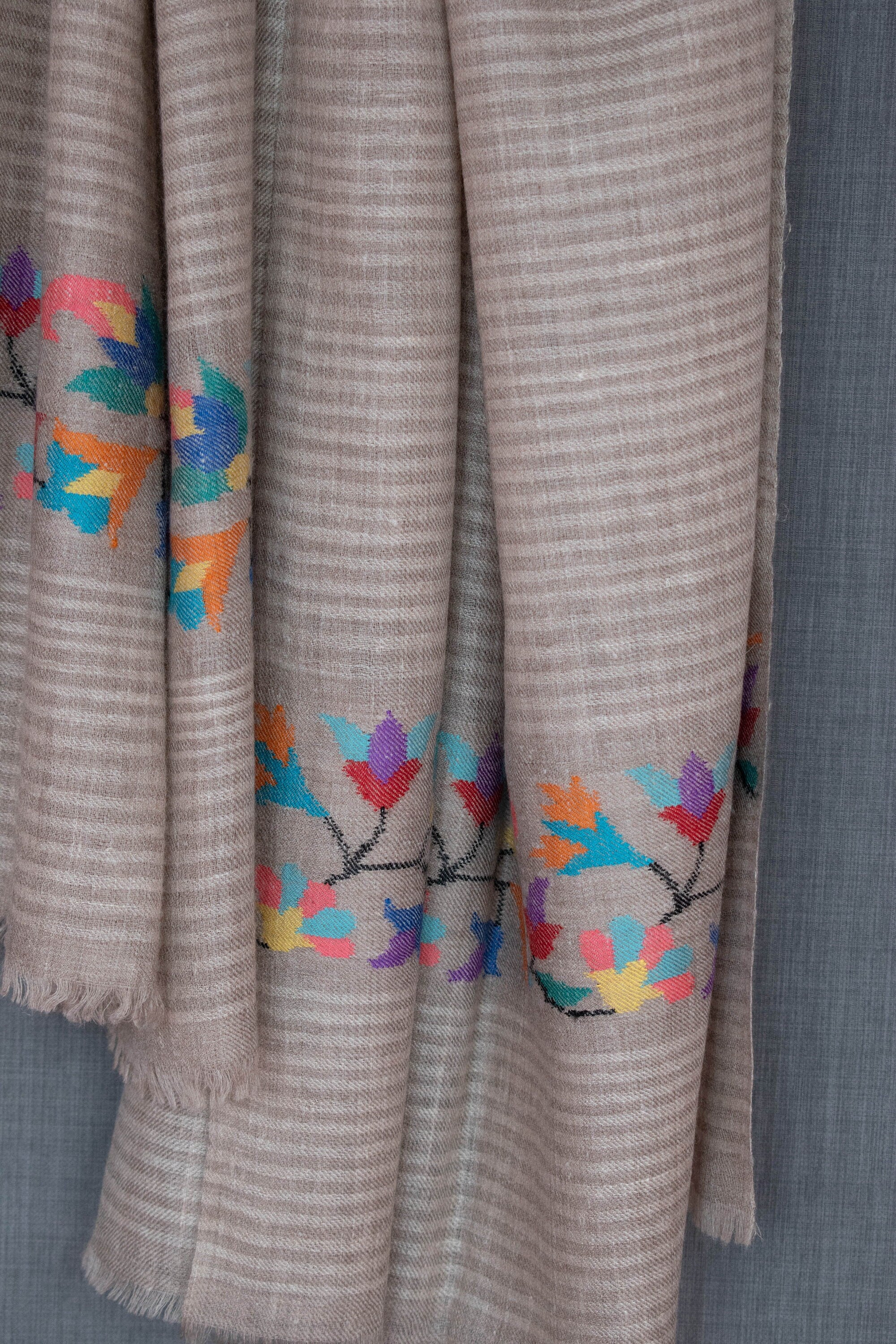 Sciarpa in cashmere del Nilo, involucro Kani Pashmina, tessuto a mano, donna, 28x80"