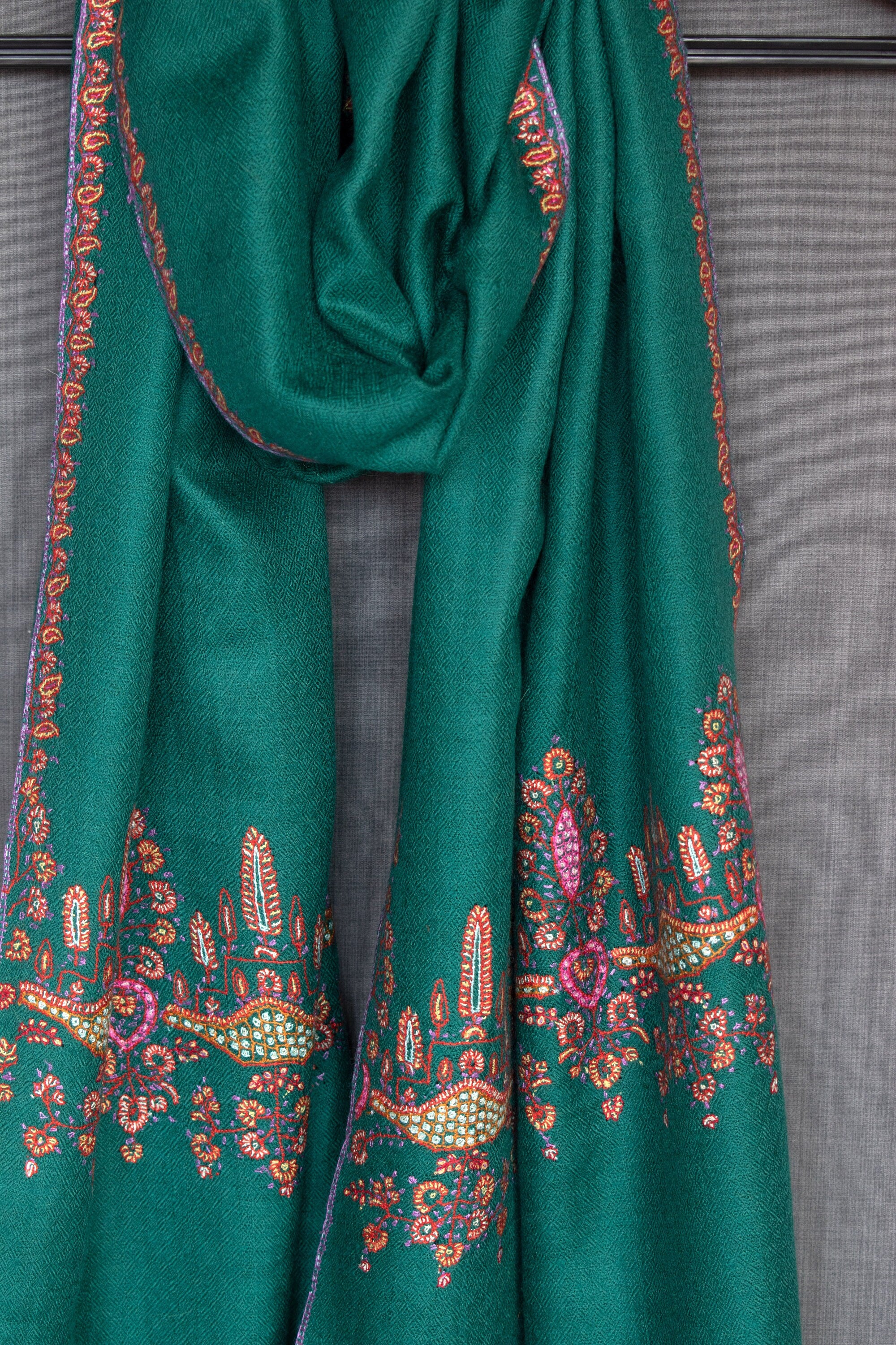 Gaash羊绒包裹,纯Pashmina围巾,克什米尔手工制作,谦虚的女人,28x80”