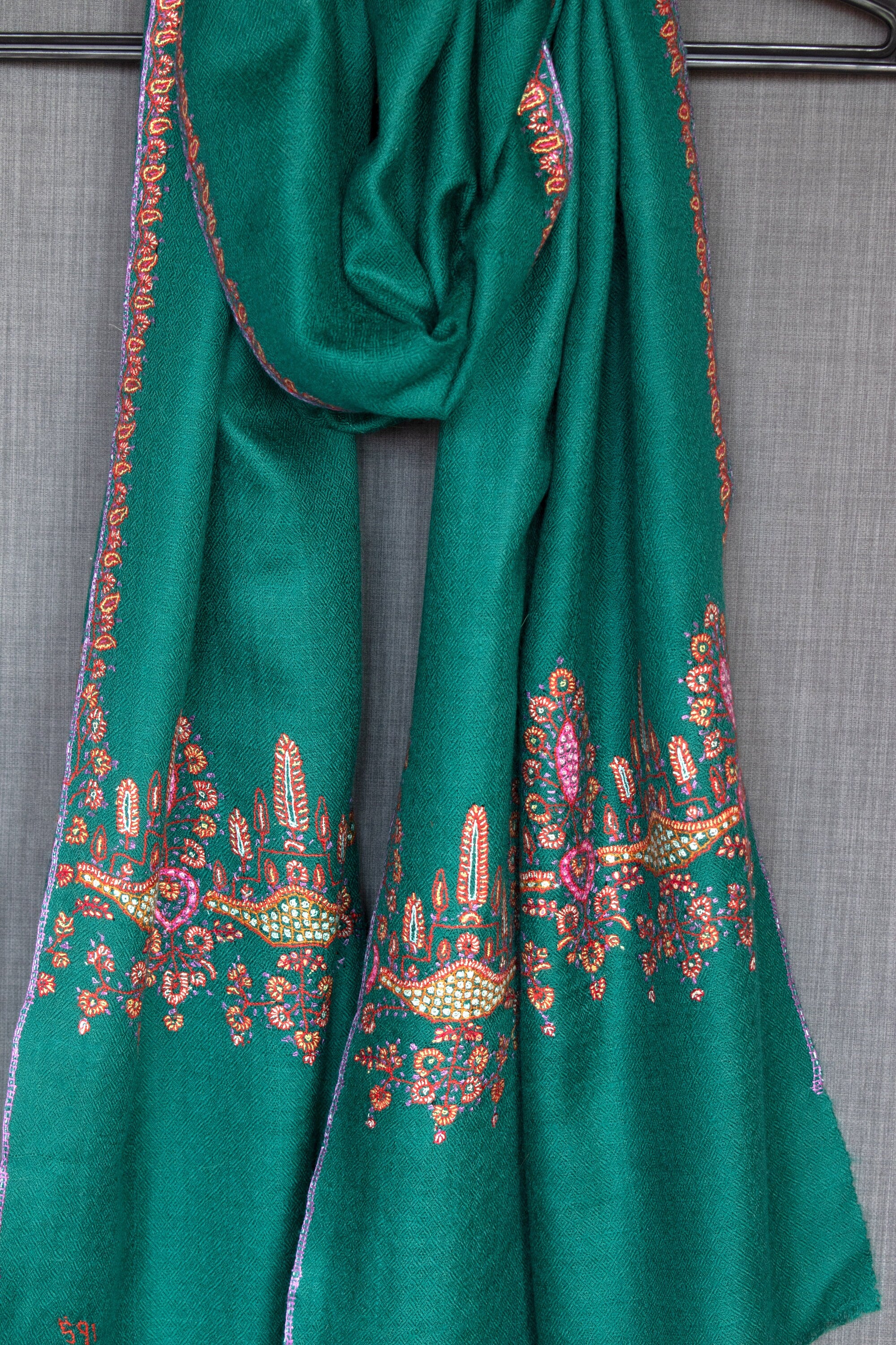 Gaash羊绒包裹,纯Pashmina围巾,克什米尔手工制作,谦虚的女人,28x80”