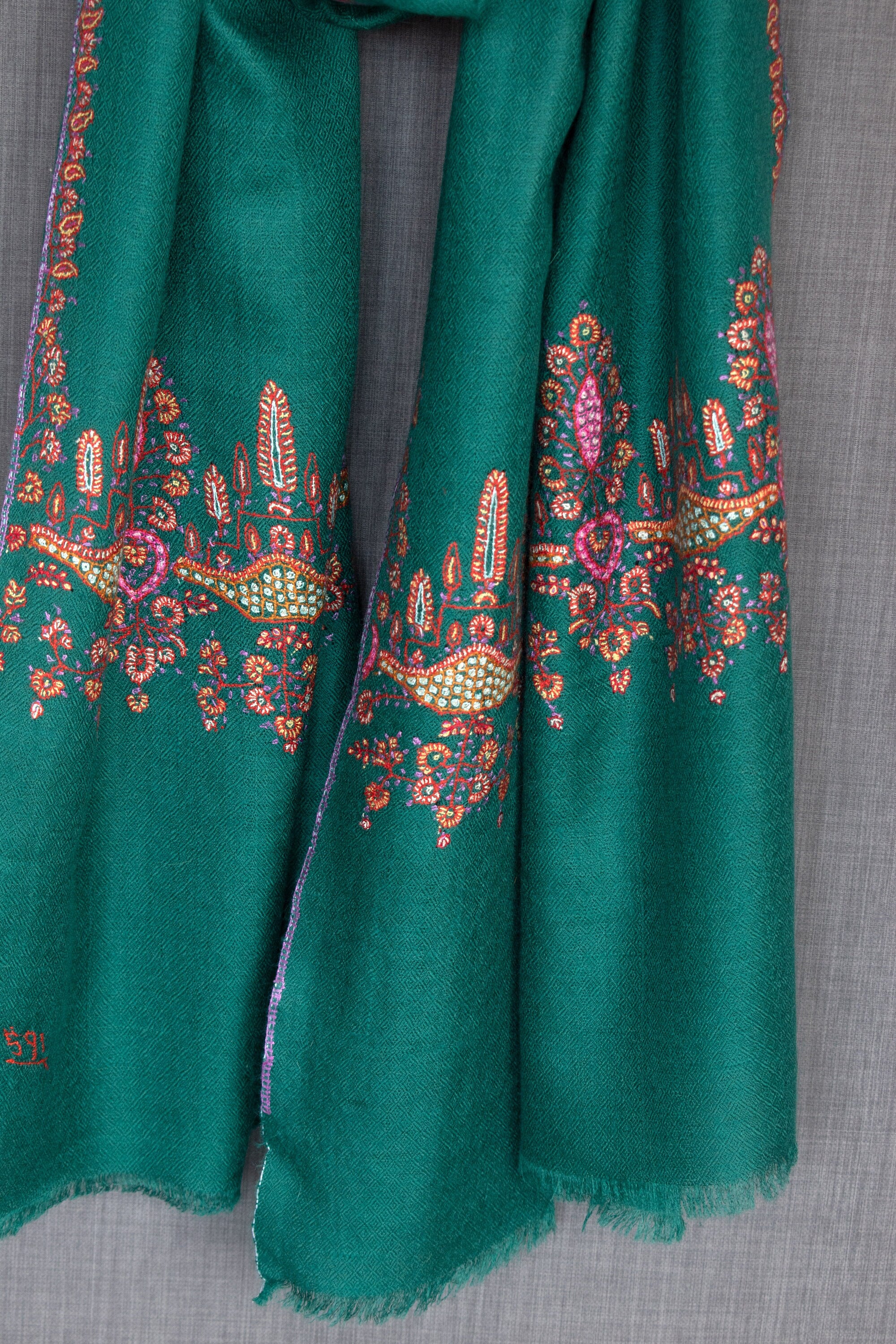 Gaash羊绒包裹,纯Pashmina围巾,克什米尔手工制作,谦虚的女人,28x80”