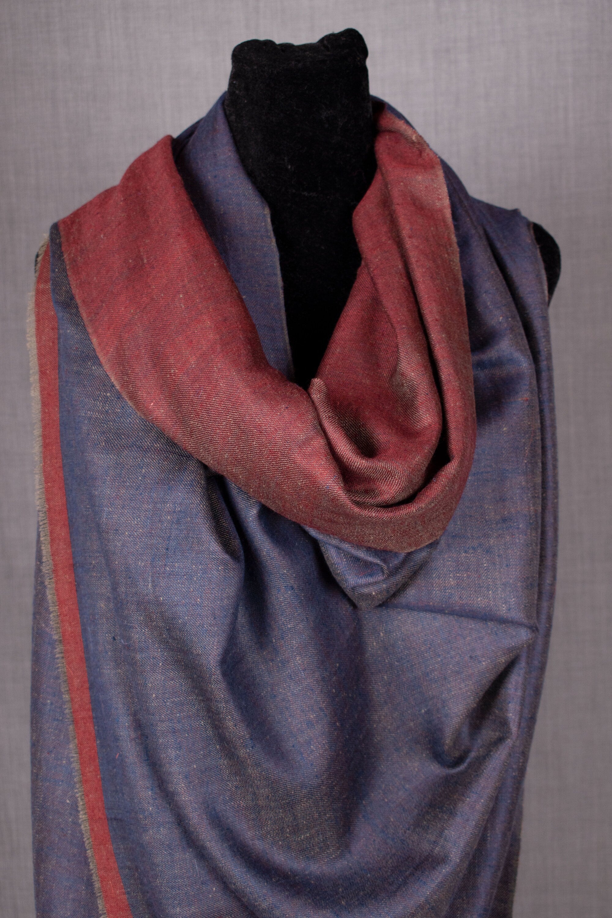 Tara Pashmina reversibile, scialle a 2 lati in cashmere intrecciato a mano, realizzato in Kashmir, 40x80"