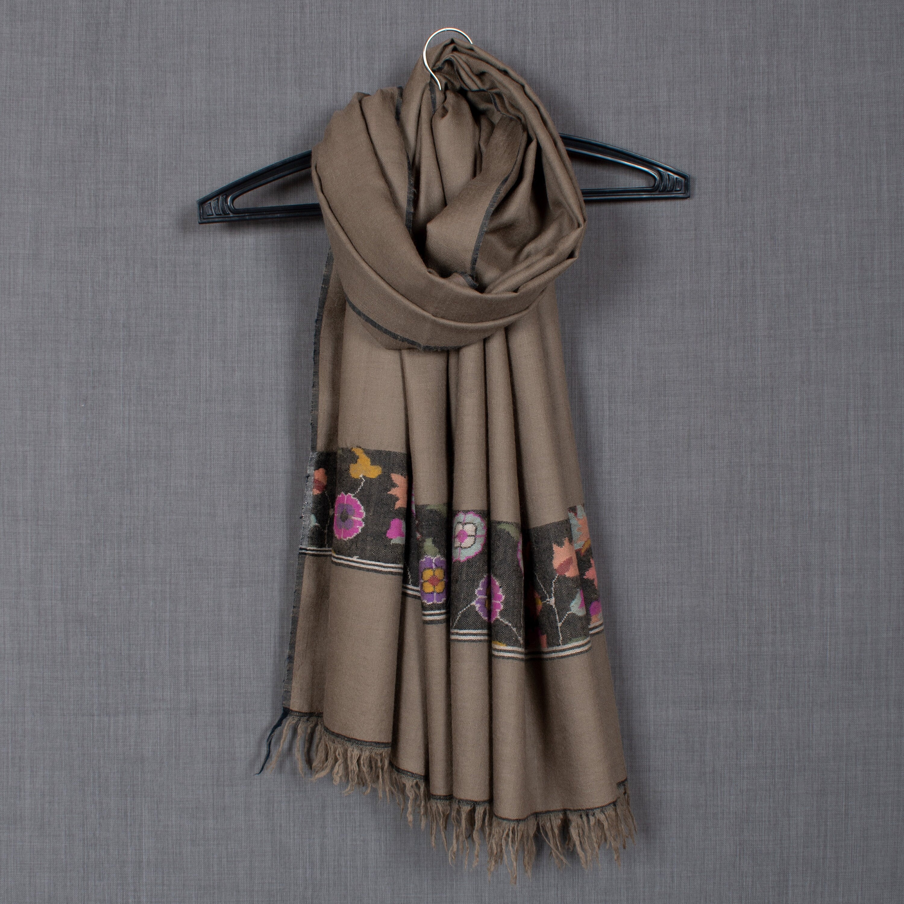 Husna Kaschmir-Kani-Gewebe-Wickeltuch, handgewebte reine Pashmina-Stola, 28 x 80 Zoll