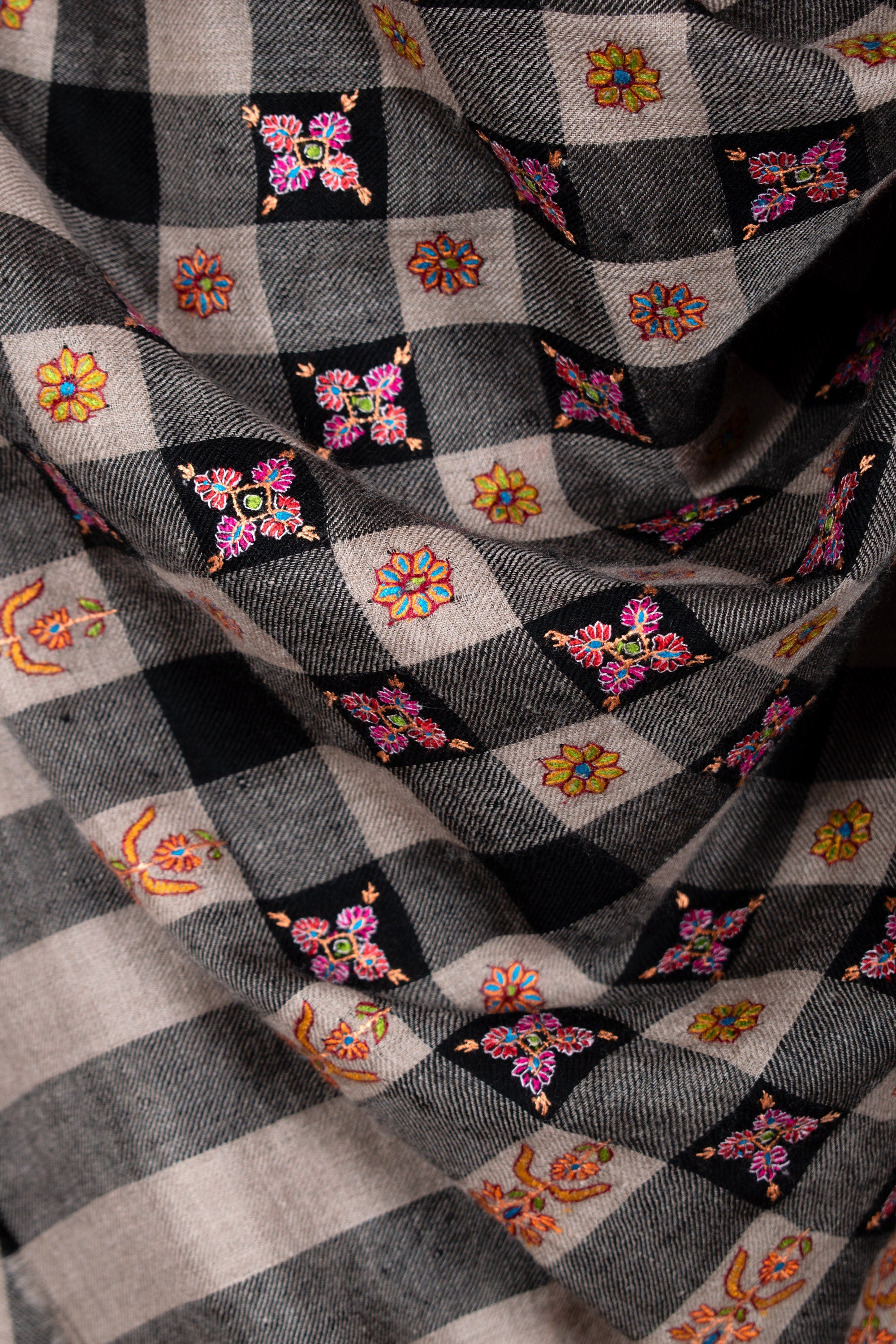 châle cachemirien, Châle cachemirien Rubaya Butidaar, Pure Pashmina Wrap, 40x80 »