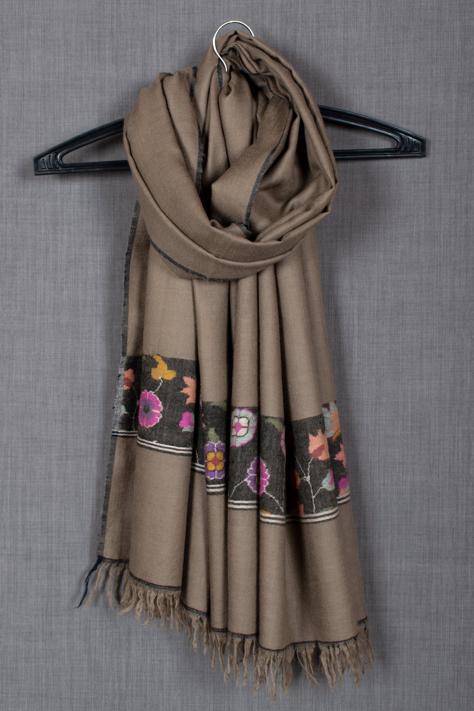 Husna Kaschmir-Kani-Gewebe-Wickeltuch, handgewebte reine Pashmina-Stola, 28 x 80 Zoll